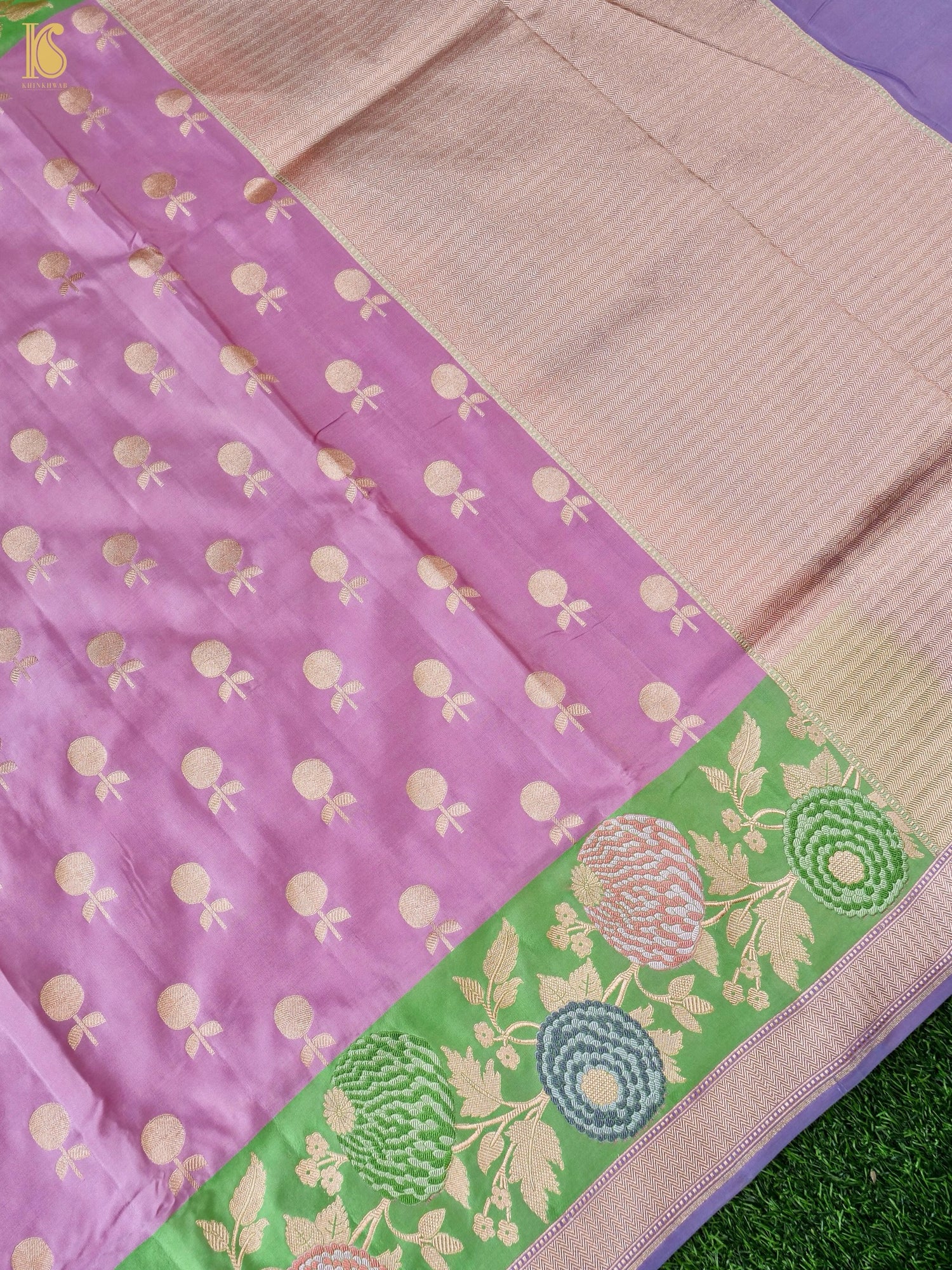 Banarasi Handloom Pure Katan Silk Saree with Tilfi Border