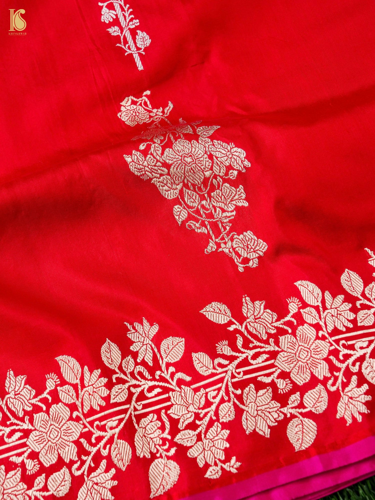 Banarasi Handloom Pure Katan Silk Kadwa Saree