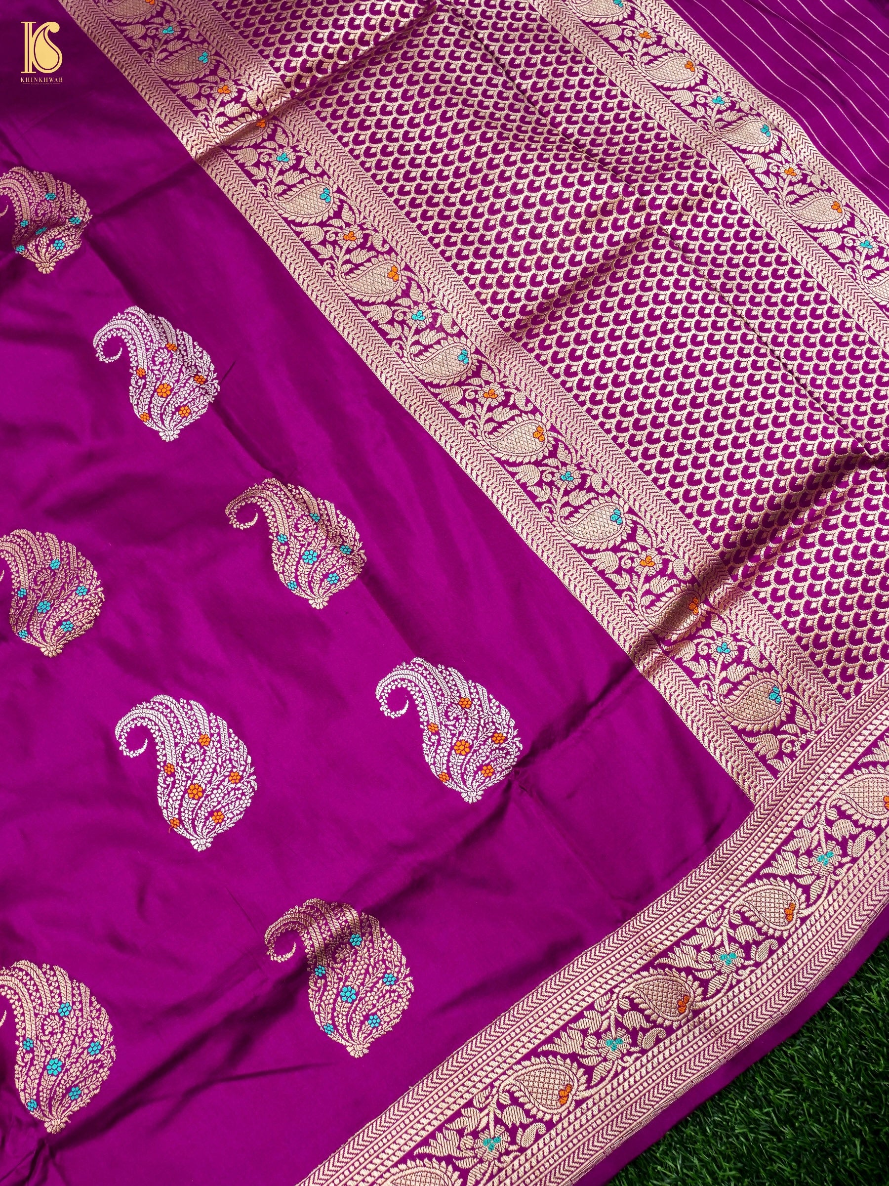 Banarasi Handloom Pure Katan Silk Kadwa Saree