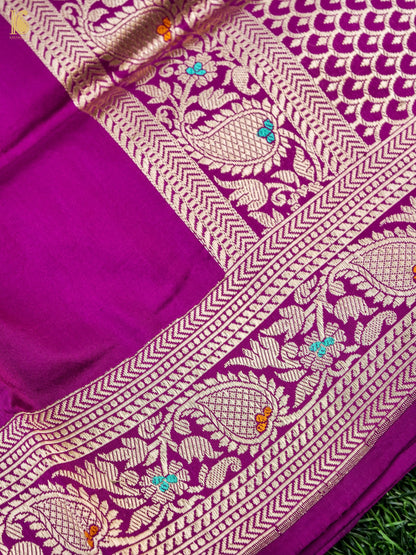 Banarasi Handloom Pure Katan Silk Kadwa Saree