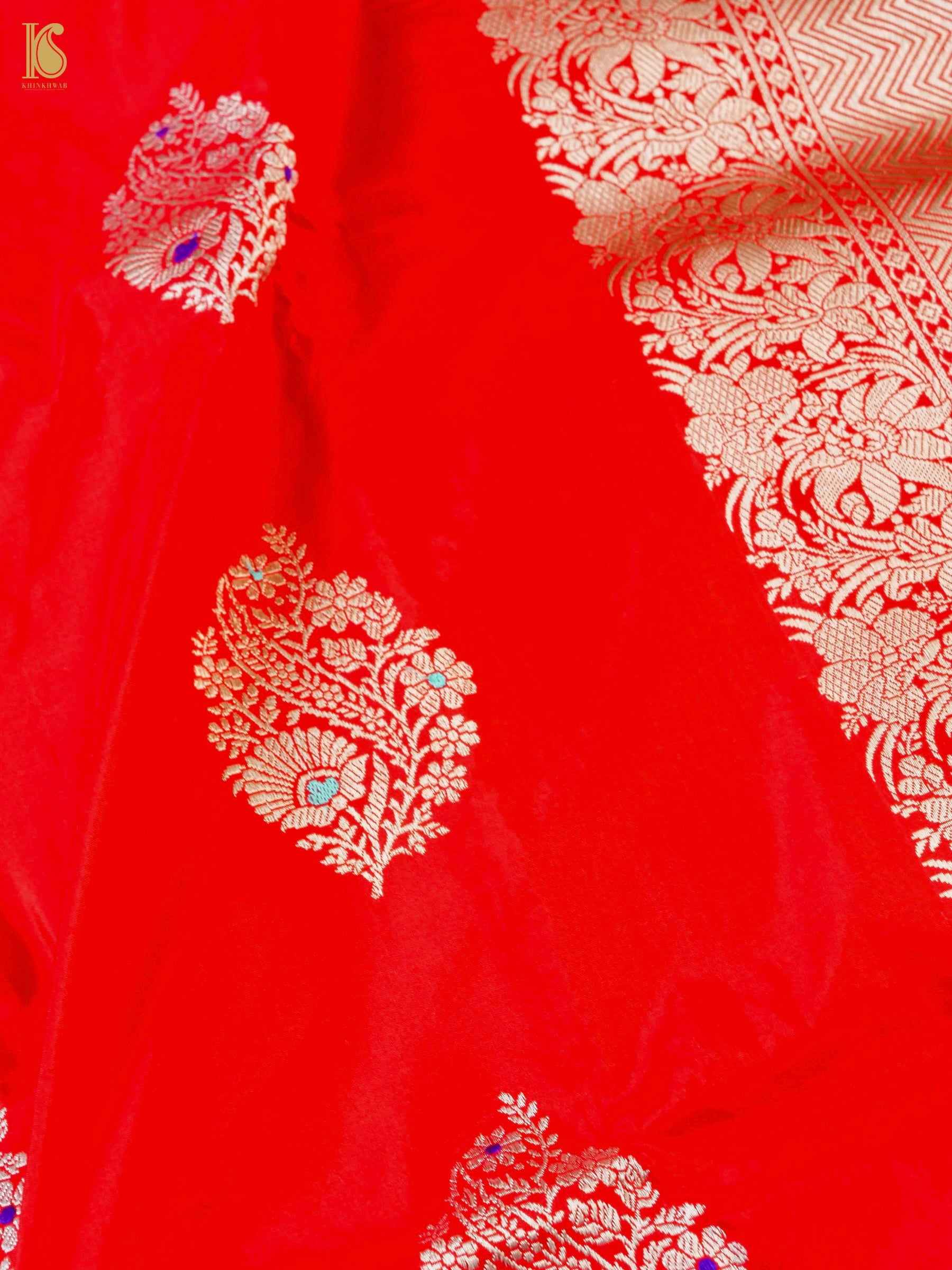 Banarasi Handloom Pure Katan Silk Kadwa Saree