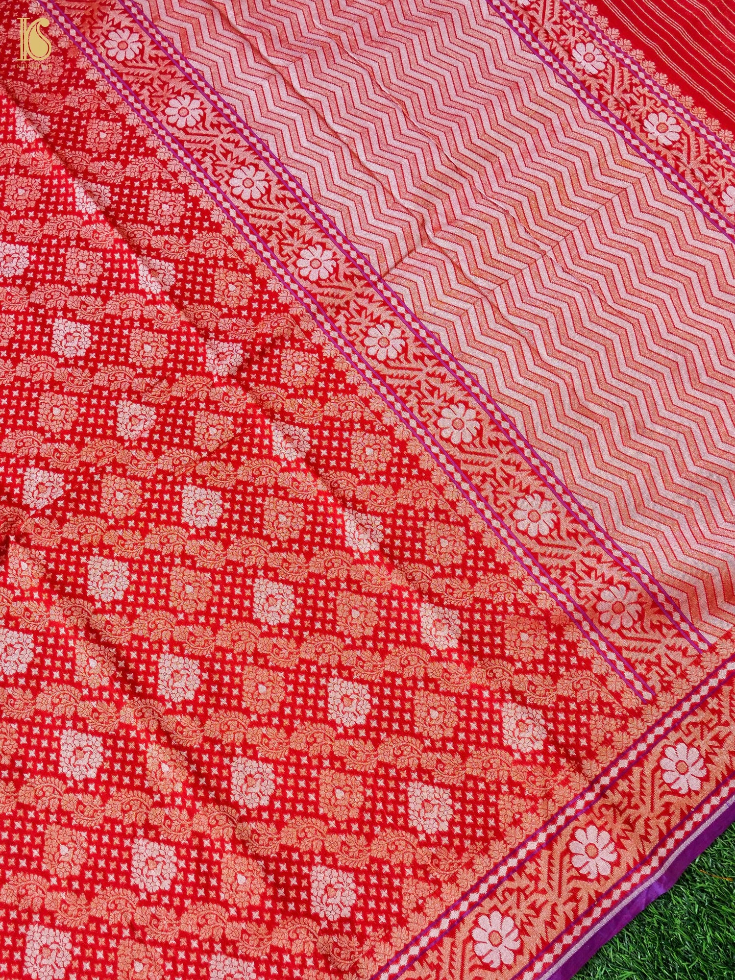 Banarasi Cotton Handloom Jamdani Ektara Saree