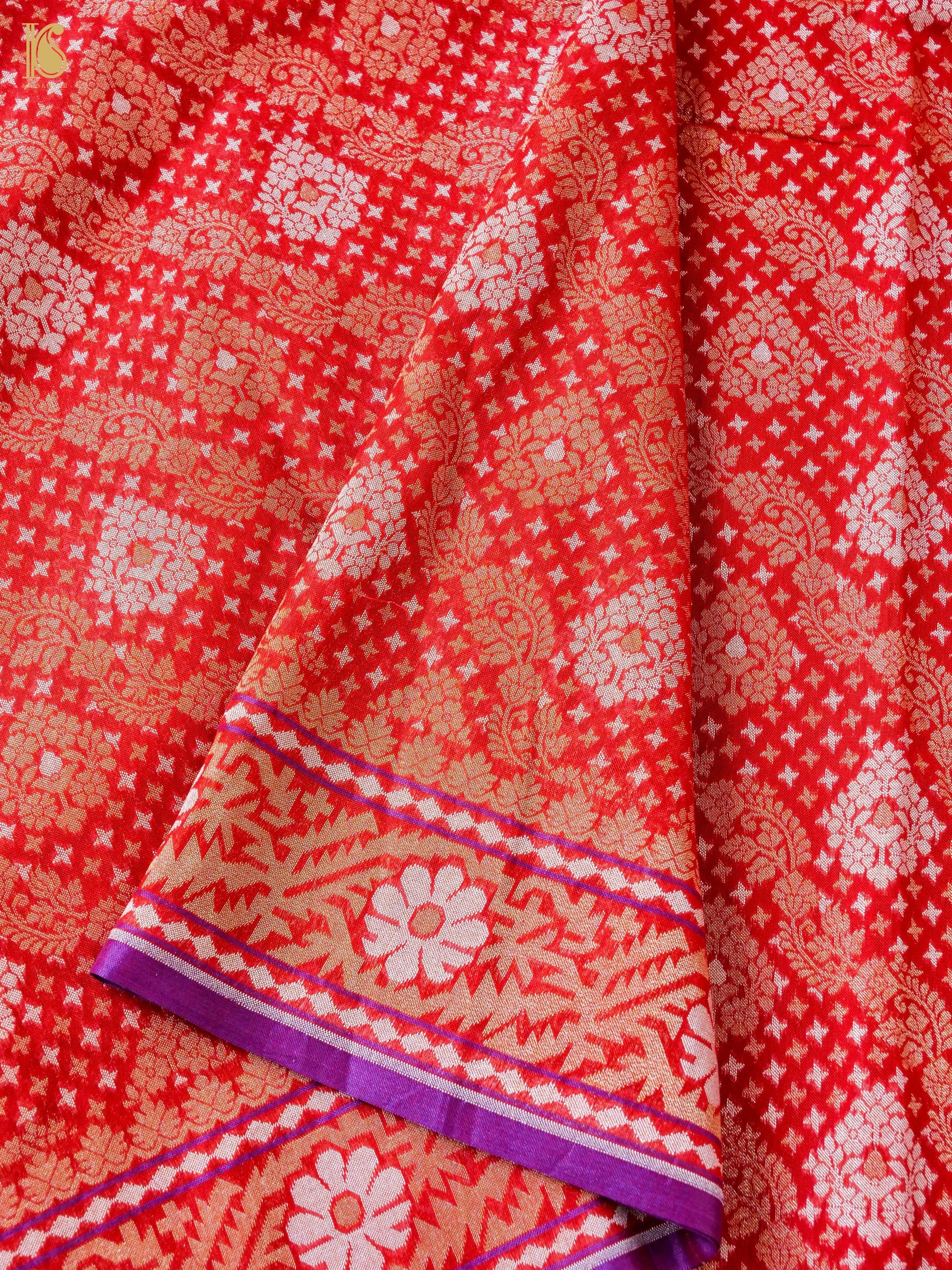 Banarasi Cotton Handloom Jamdani Ektara Saree