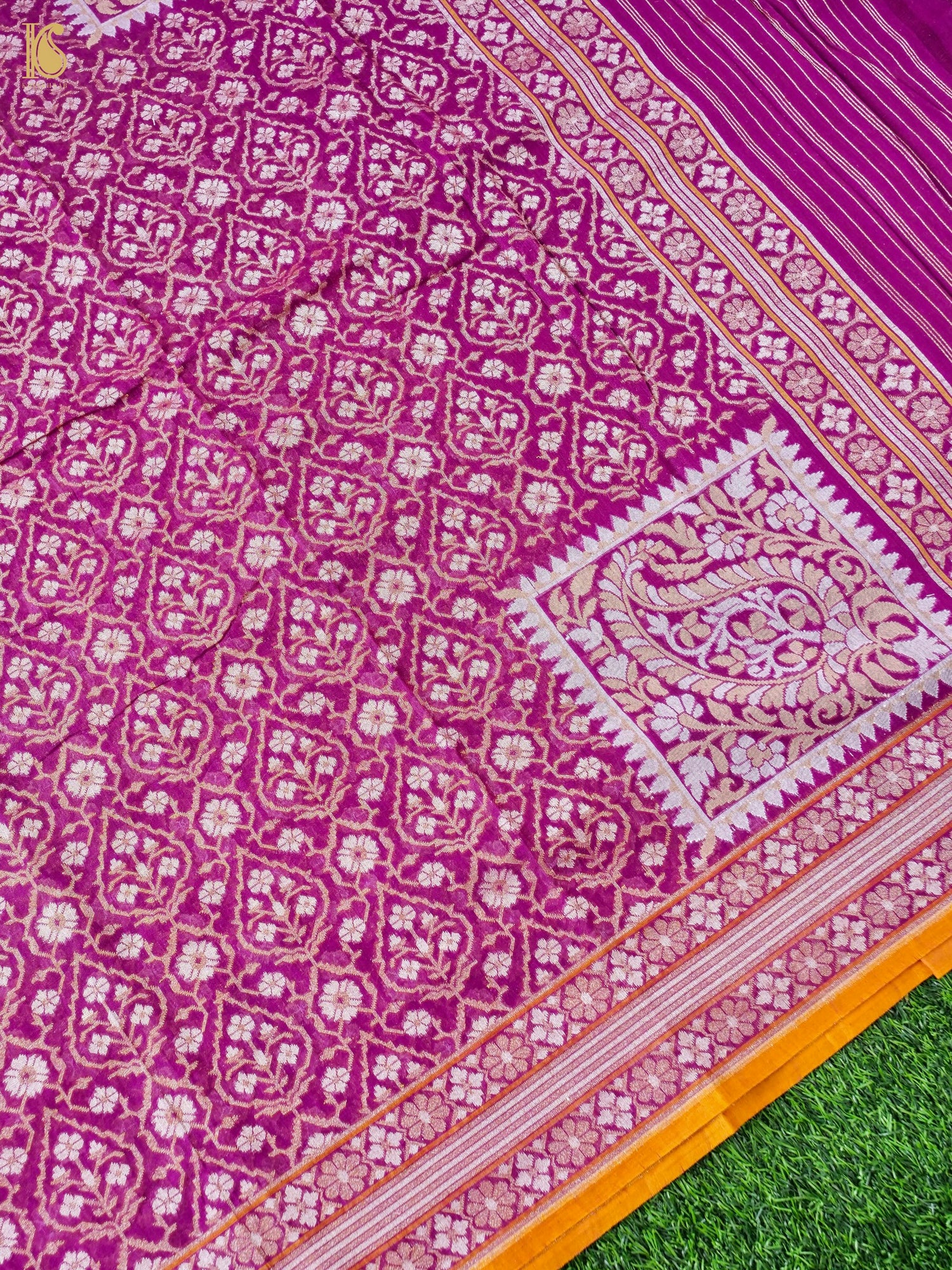 Banarasi Cotton Handloom Jamdani Ektara Saree