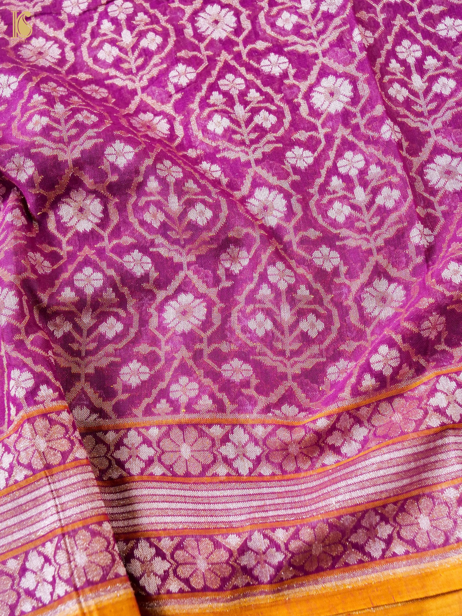 Banarasi Cotton Handloom Jamdani Ektara Saree