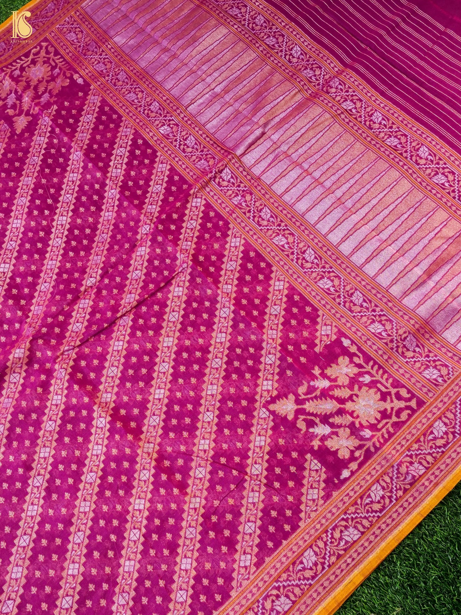 Banarasi Cotton Handloom Jamdani Ektara Saree