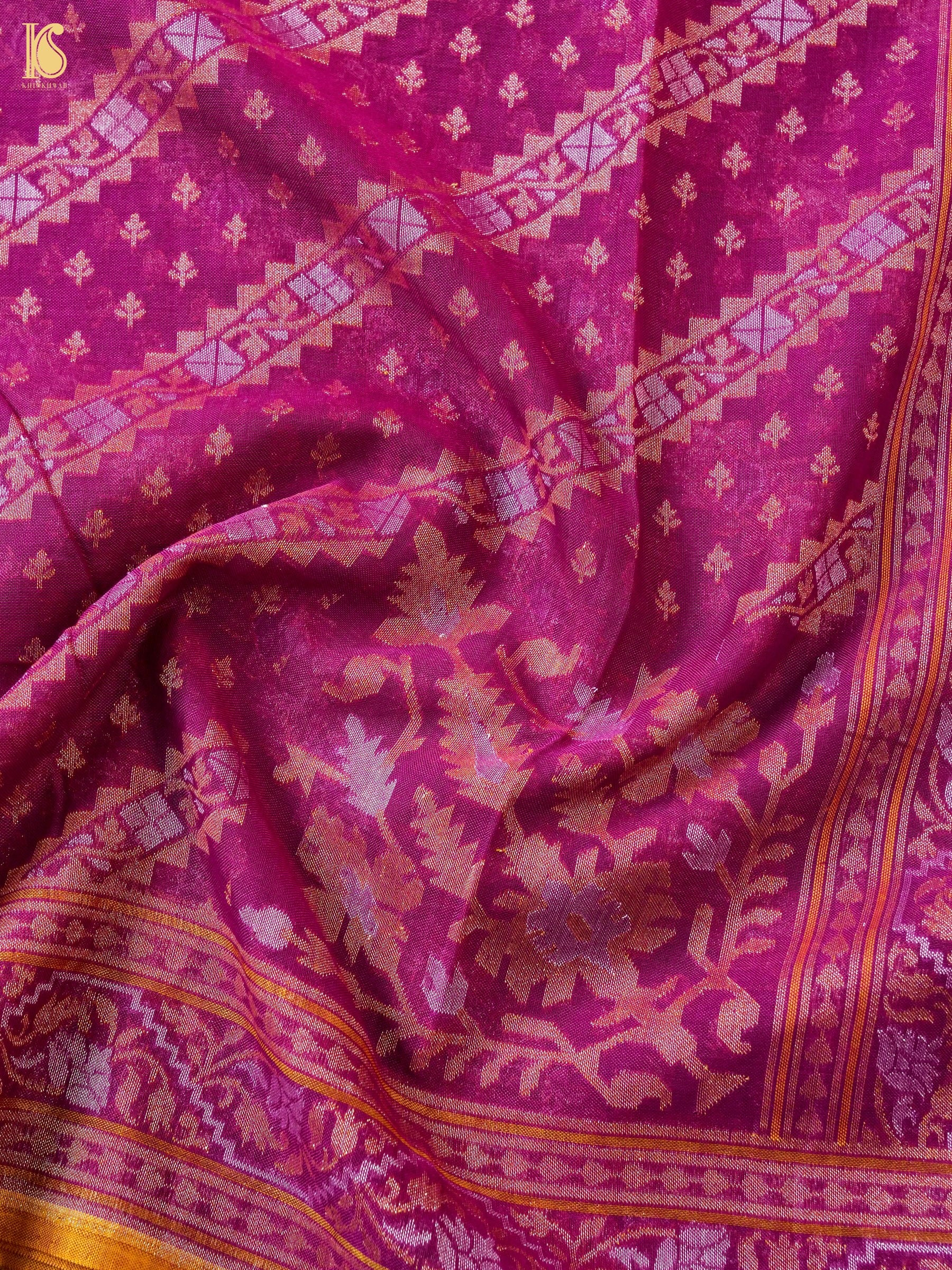 Banarasi Cotton Handloom Jamdani Ektara Saree