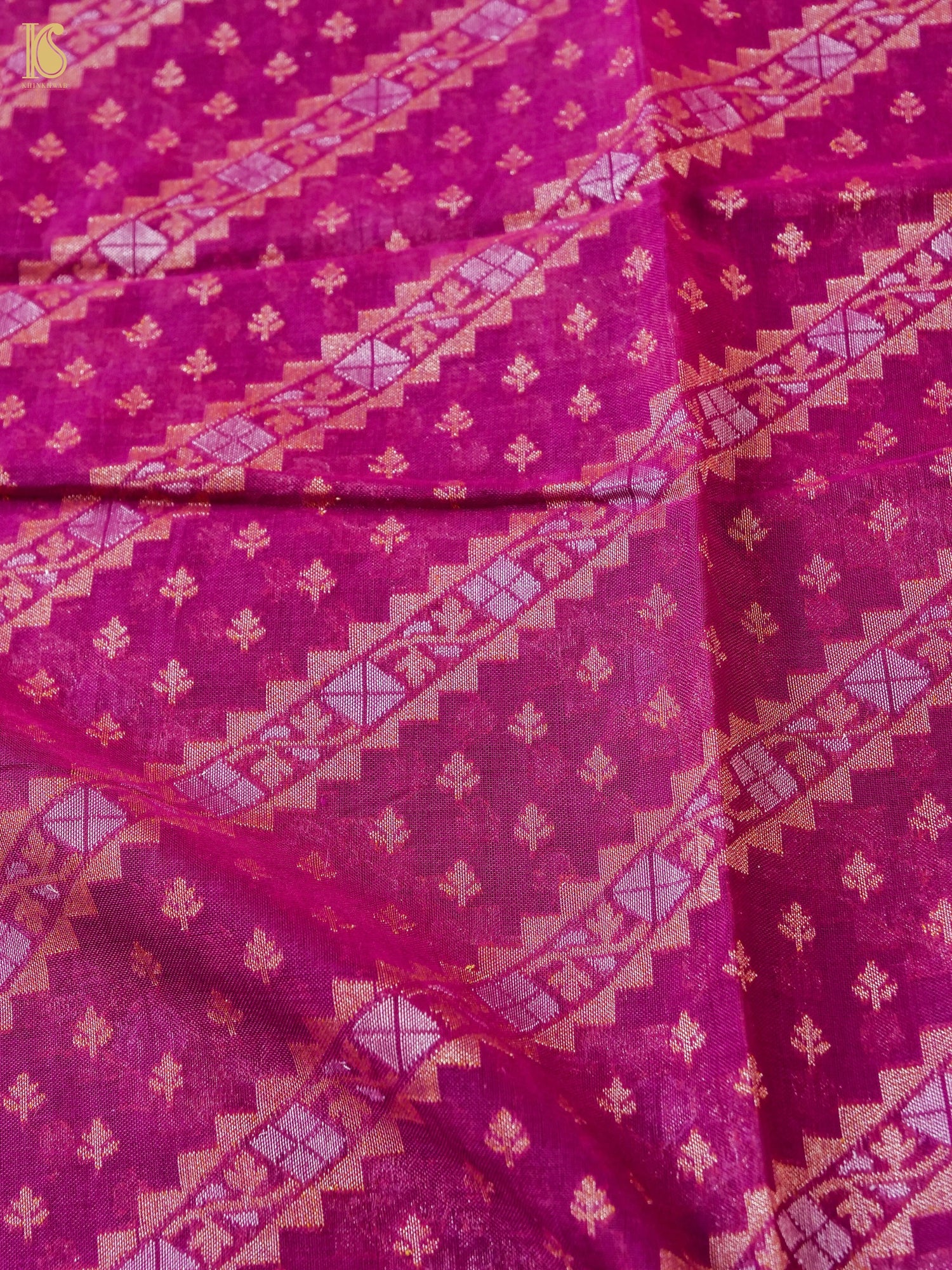 Banarasi Cotton Handloom Jamdani Ektara Saree