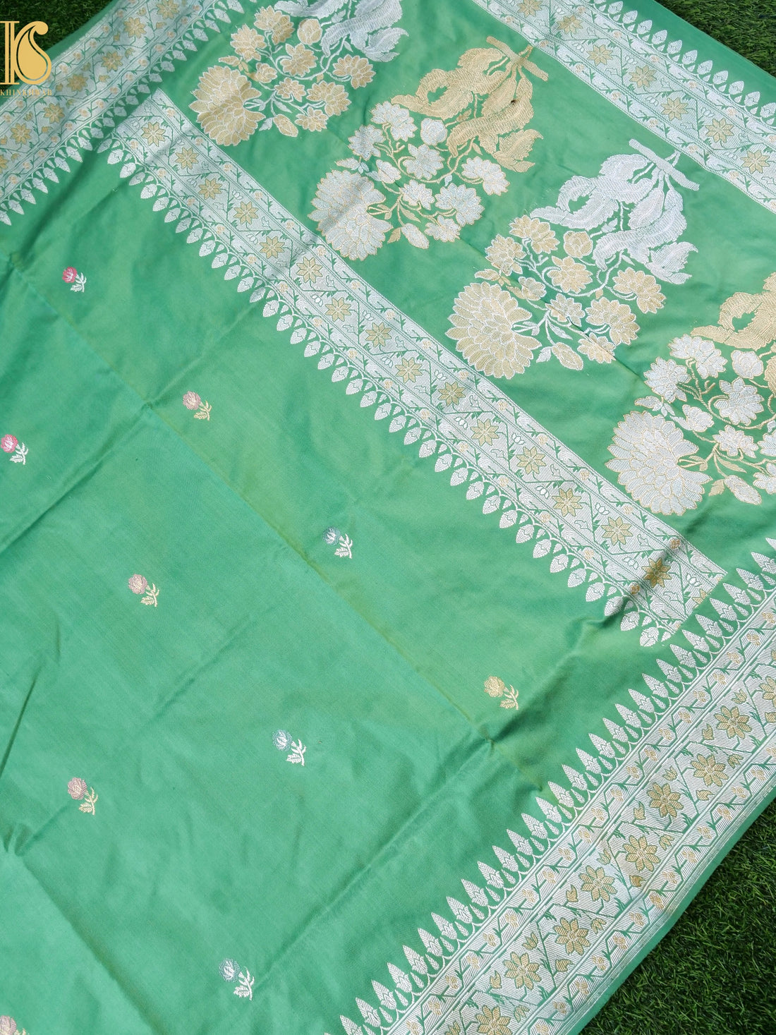 Handloom Banarasi Katan Silk Kadwa Ektara Kumudini Saree