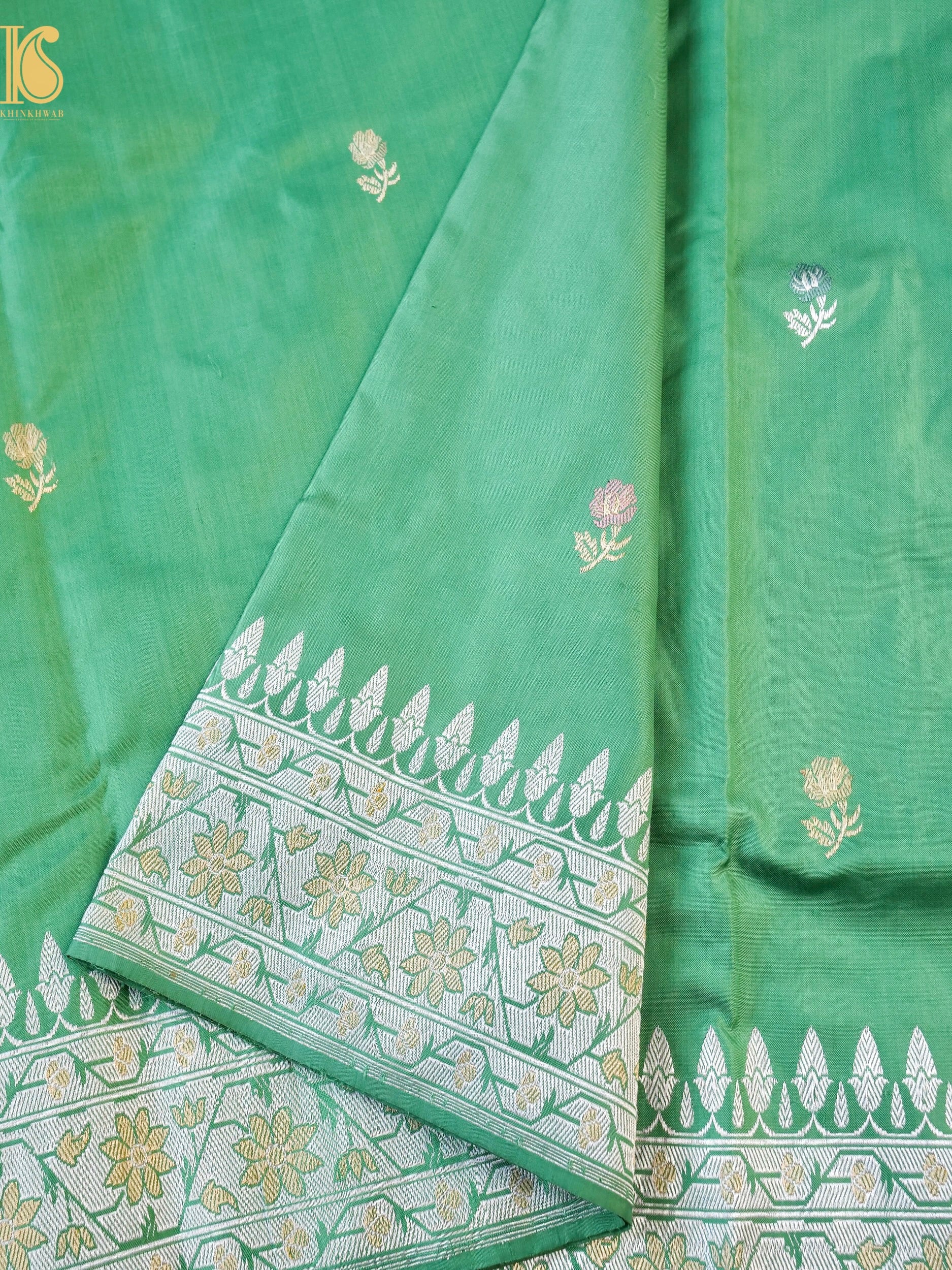 Handloom Banarasi Katan Silk Kadwa Ektara Kumudini Saree