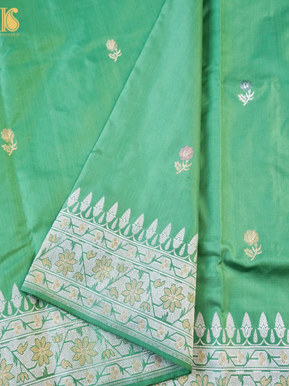 Handloom Banarasi Katan Silk Kadwa Ektara Kumudini Saree