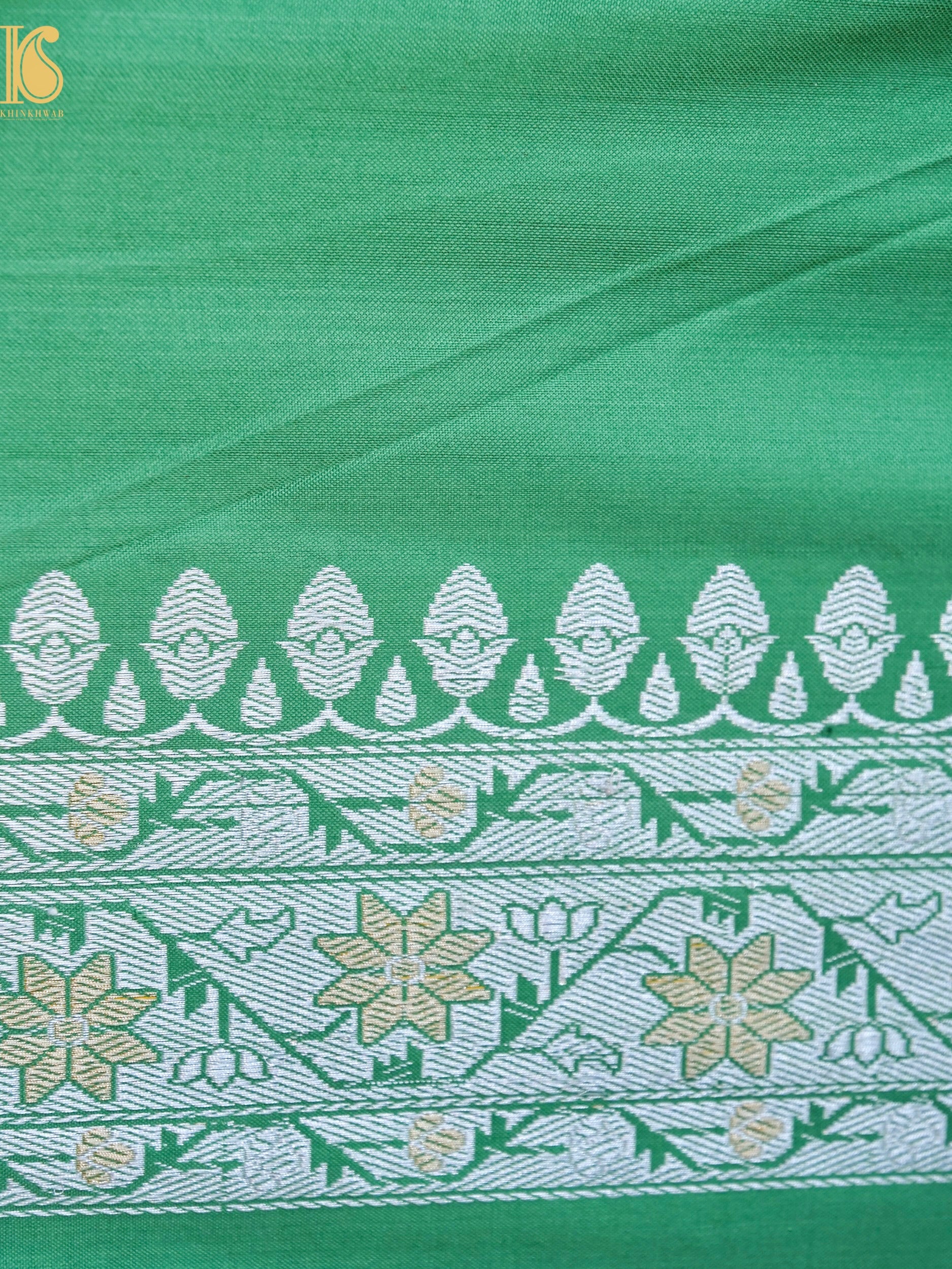 Handloom Banarasi Katan Silk Kadwa Ektara Kumudini Saree