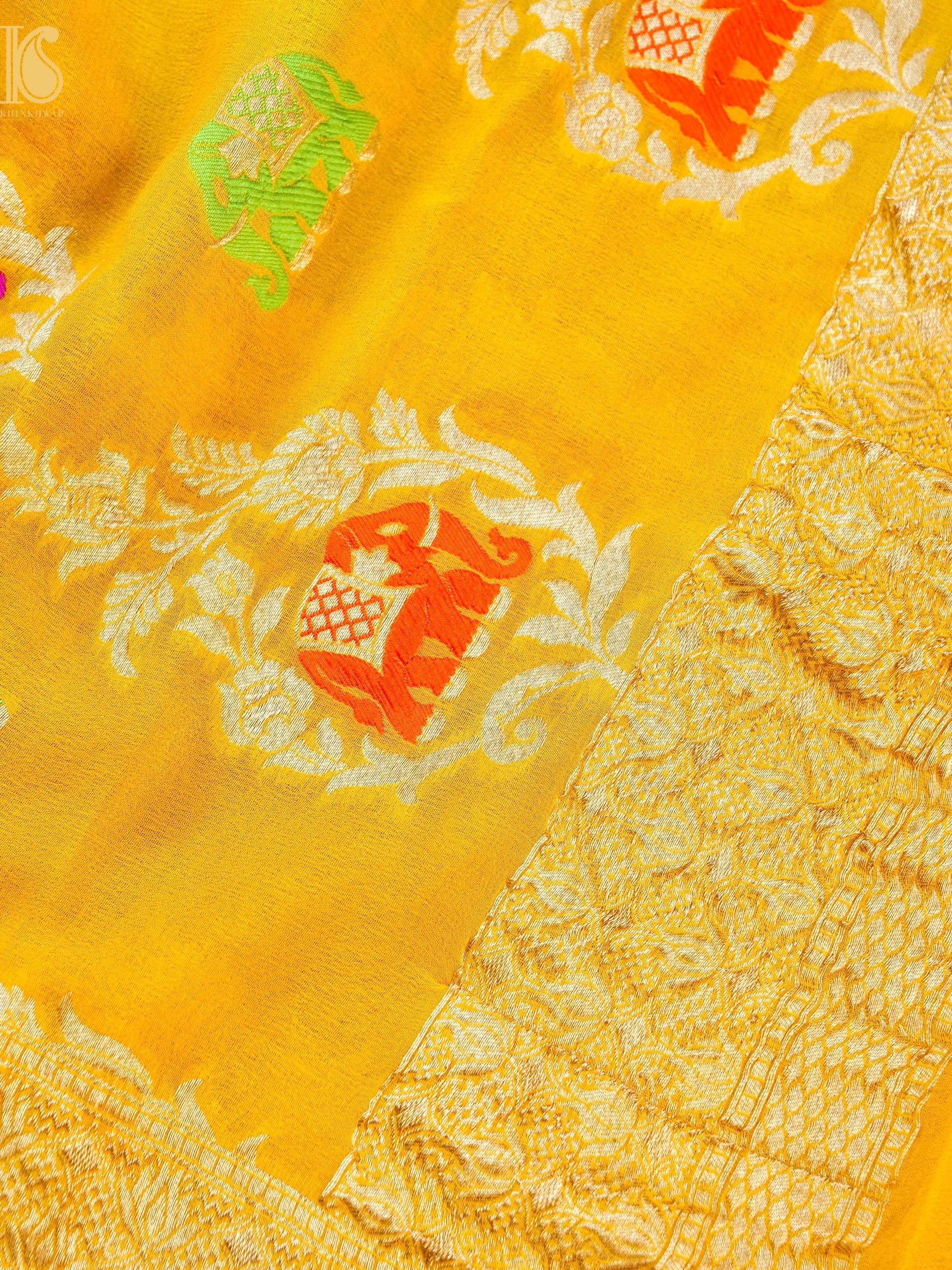 Handloom Georgette Banarasi Elephant Dupatta