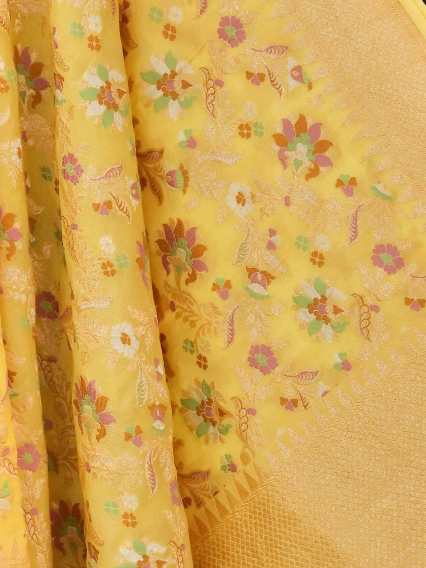 Georgette Silk Meenakari Banarasi Dupatta