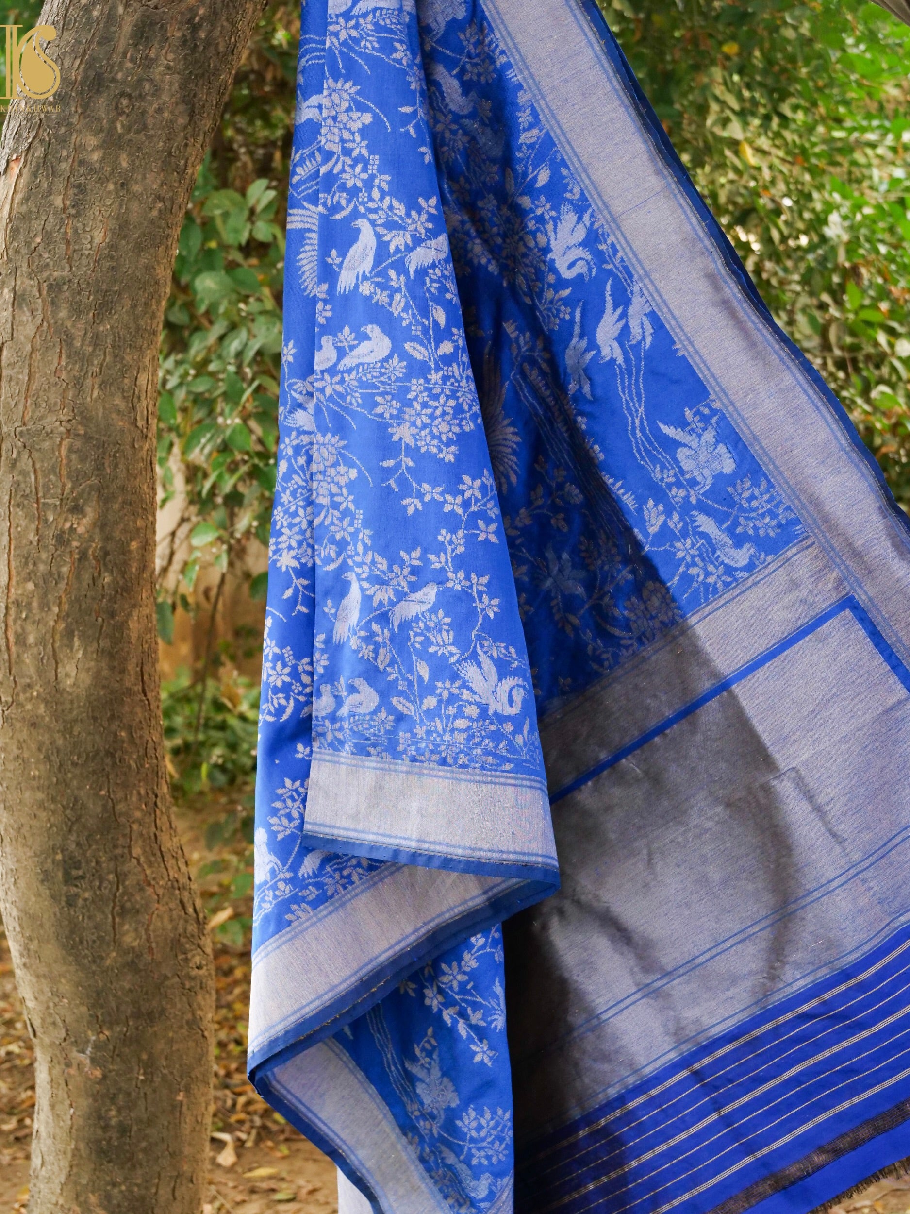 Handloom Banarasi Katan Silk Chidiya Dupatta