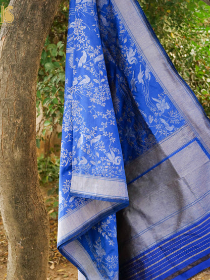 Handloom Banarasi Katan Silk Chidiya Dupatta