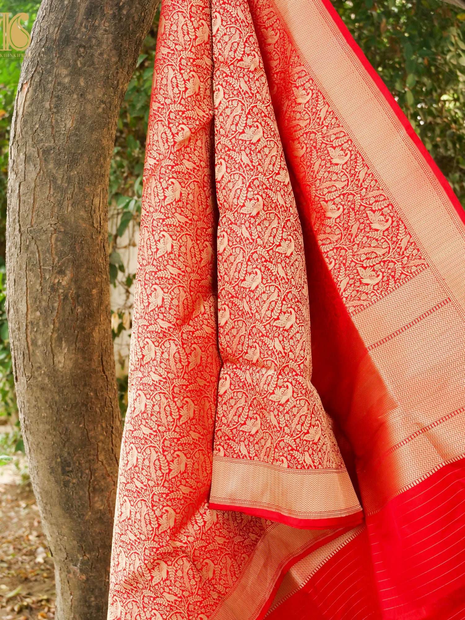 Handloom Banarasi Katan Silk Shikargah Dupatta