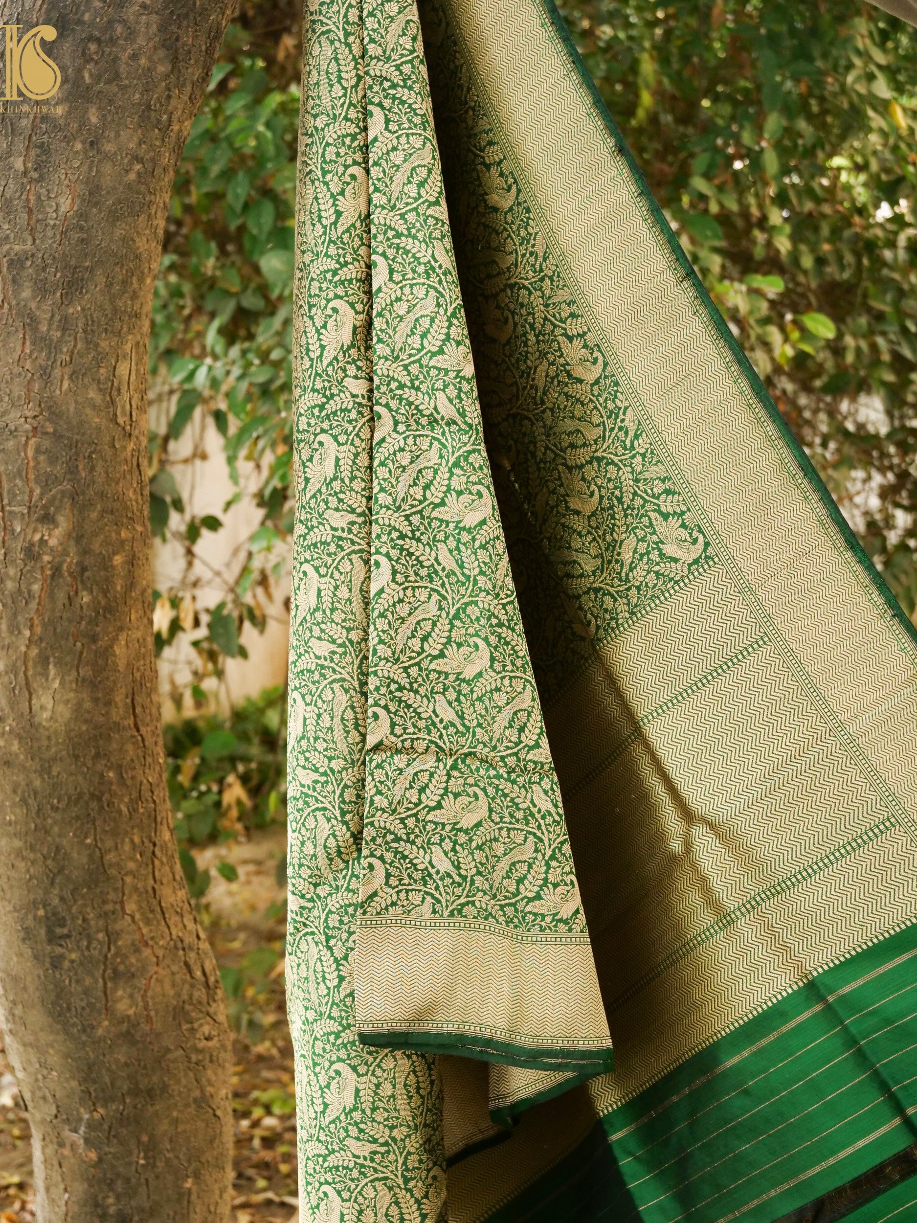 Handloom Banarasi Katan Silk Shikargah Dupatta