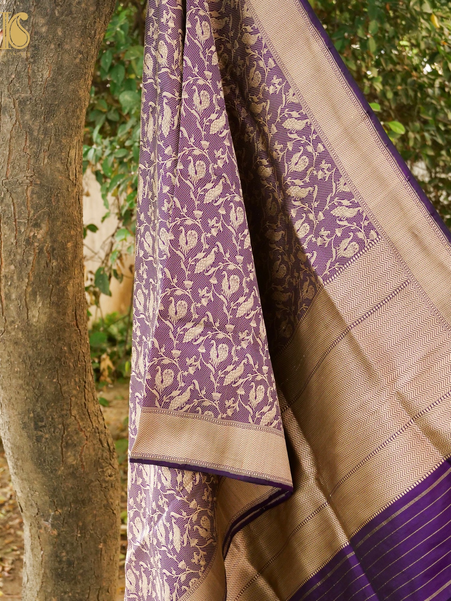 Handloom Banarasi Katan Silk Shikargah Dupatta