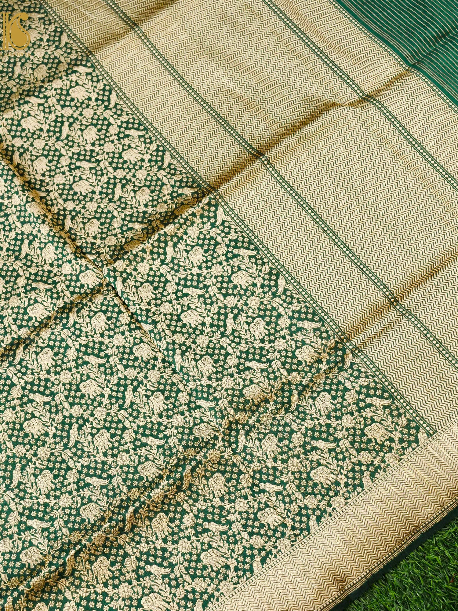 Handloom Banarasi Katan Silk Shikargah Dupatta