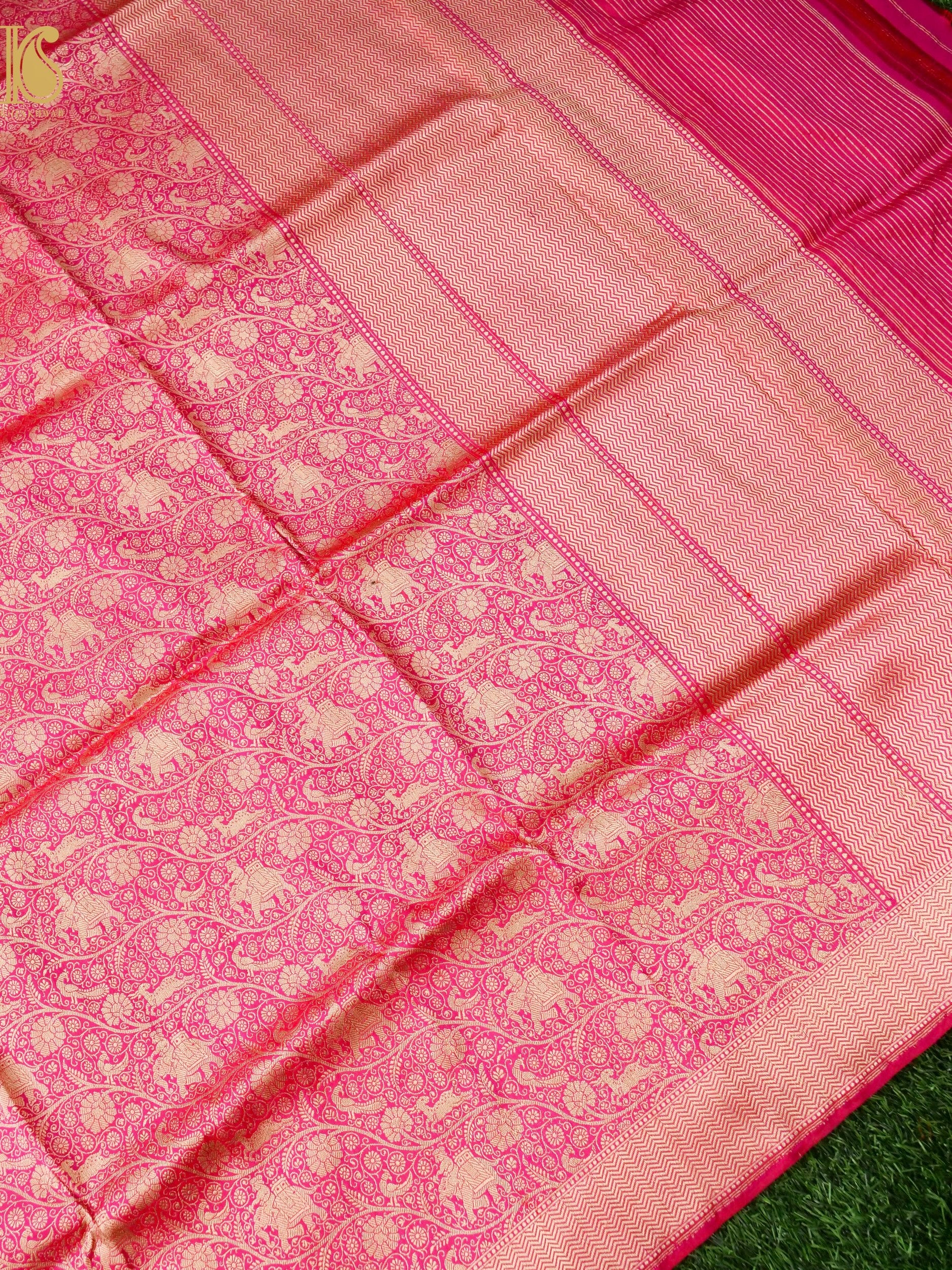 Handloom Banarasi Katan Silk Shikargah Dupatta