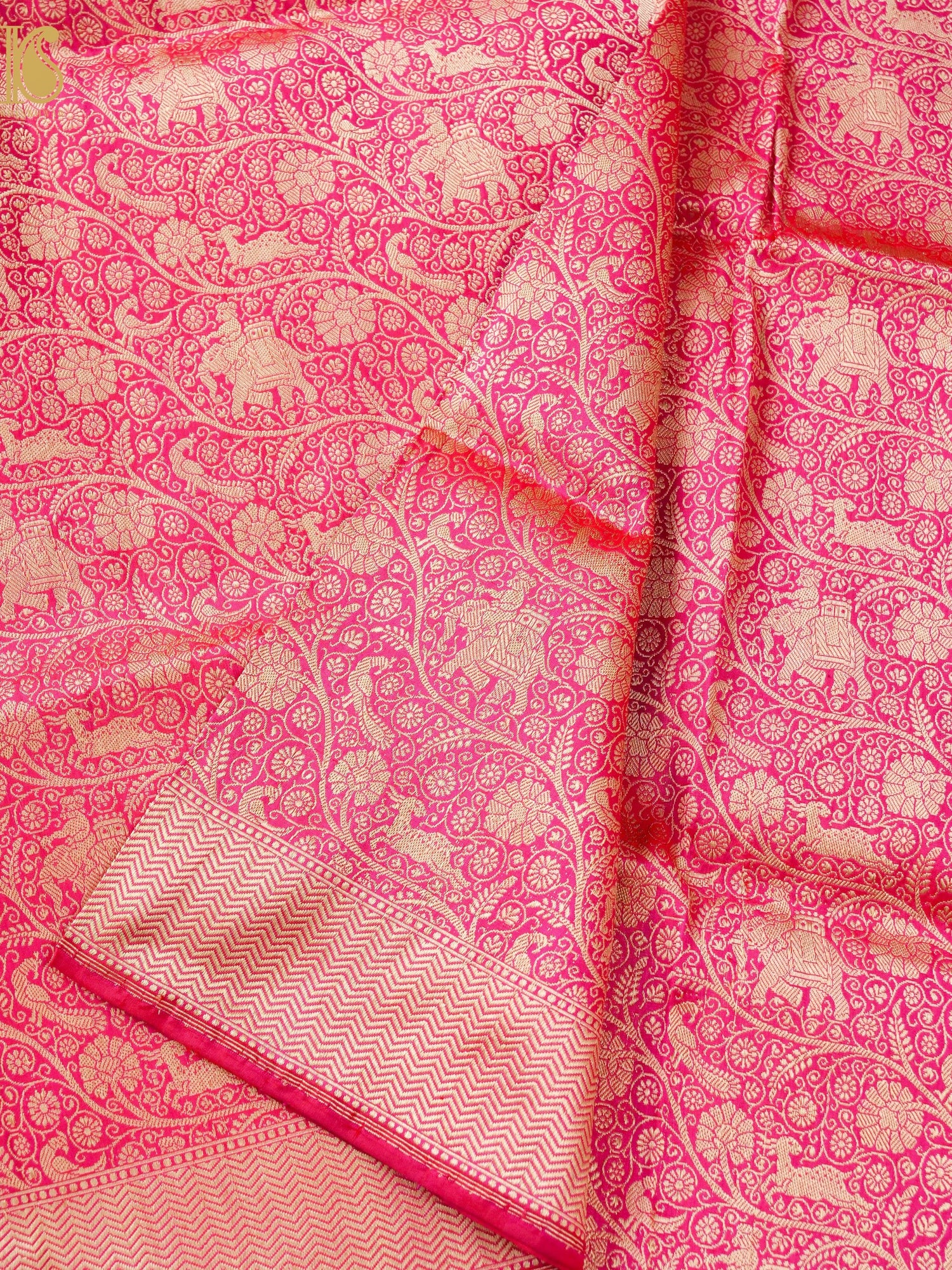 Handloom Banarasi Katan Silk Shikargah Dupatta