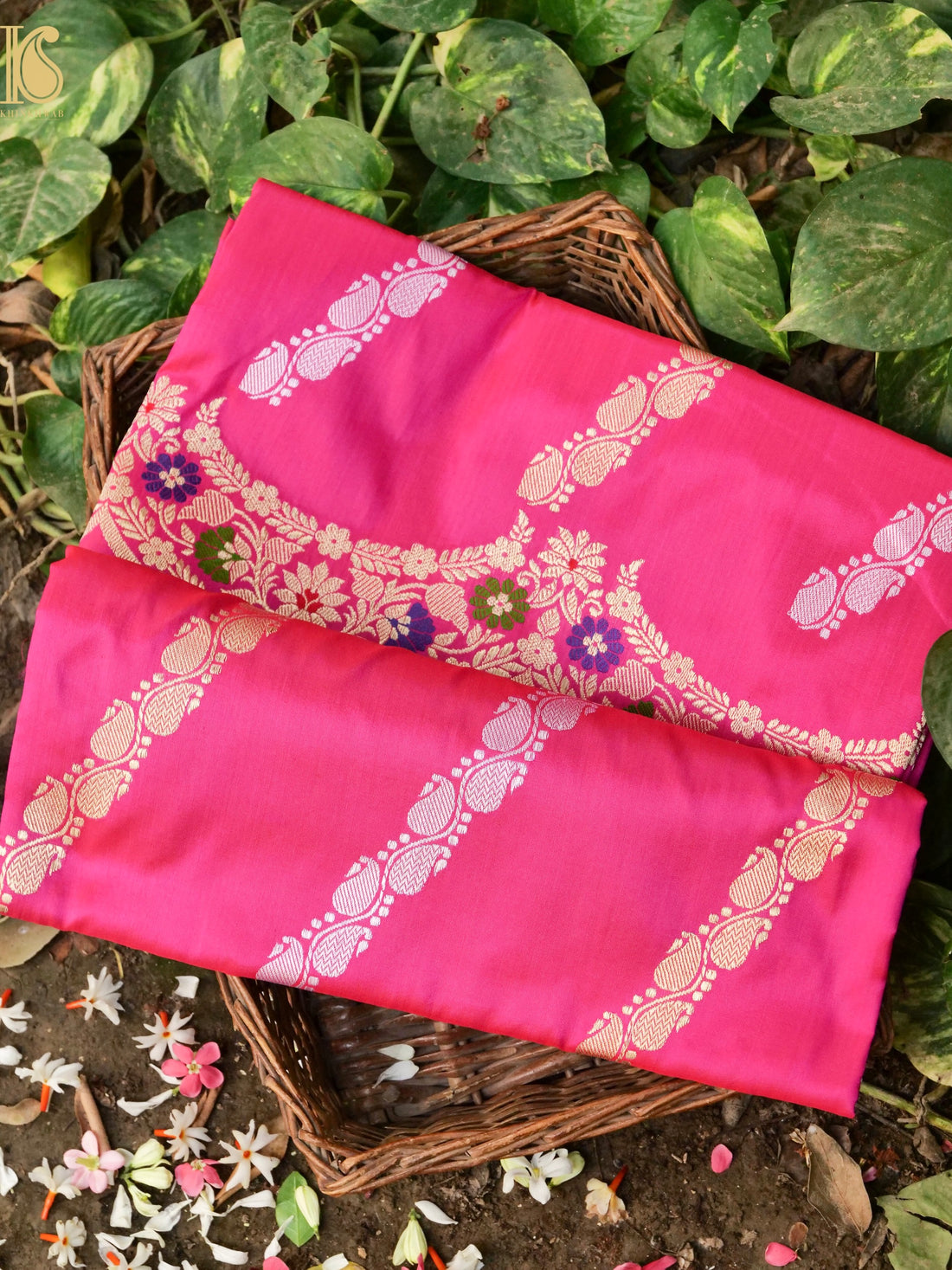 Banarasi Handloom Pure Katan Silk Kadwa Scallop Saree