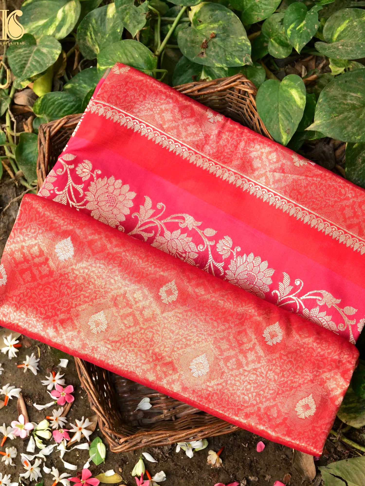 Banarasi Handloom Pure Katan Silk Kadwa Saree