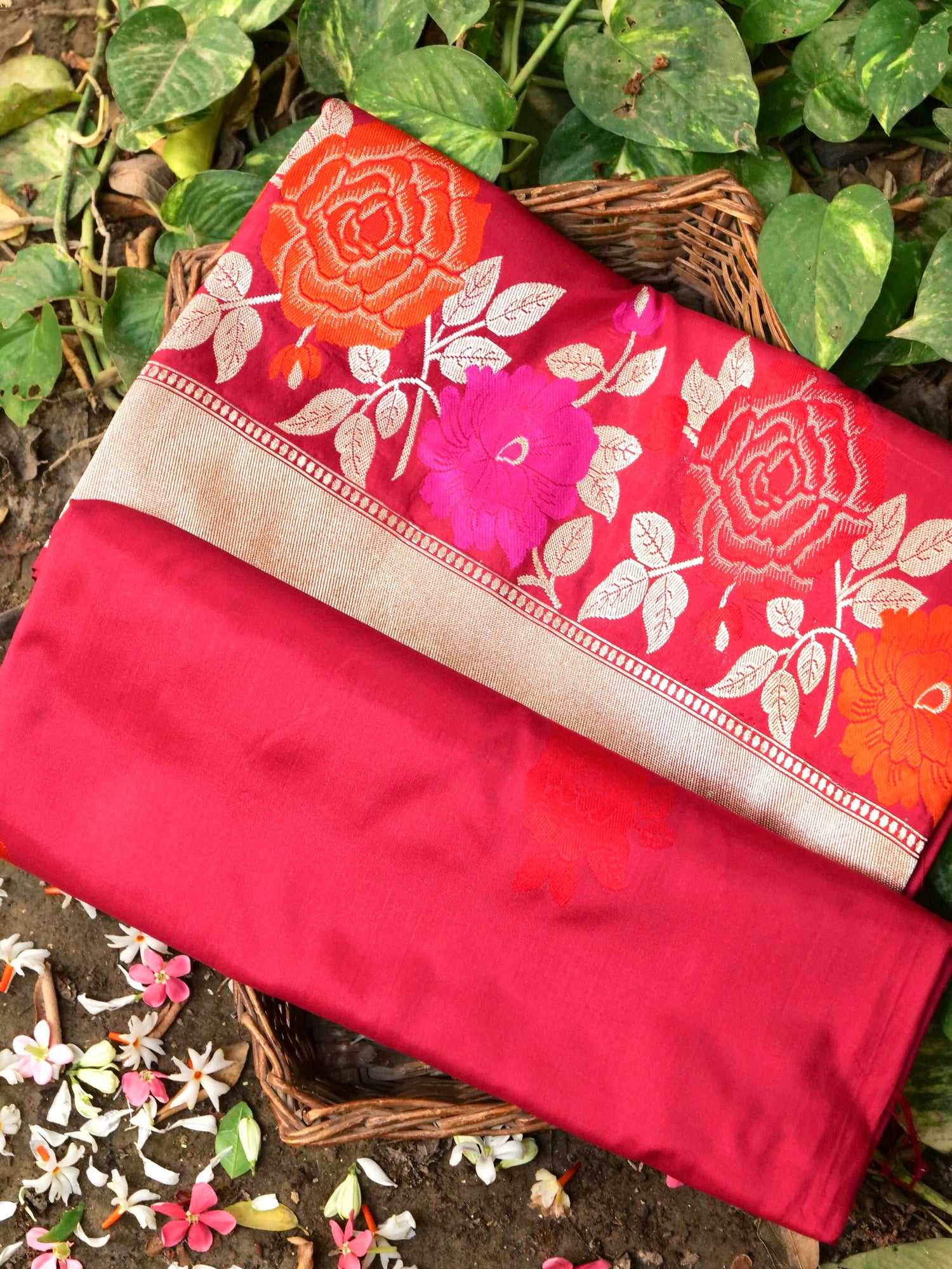 Banarasi Handloom Pure Katan Silk Kadwa Saree