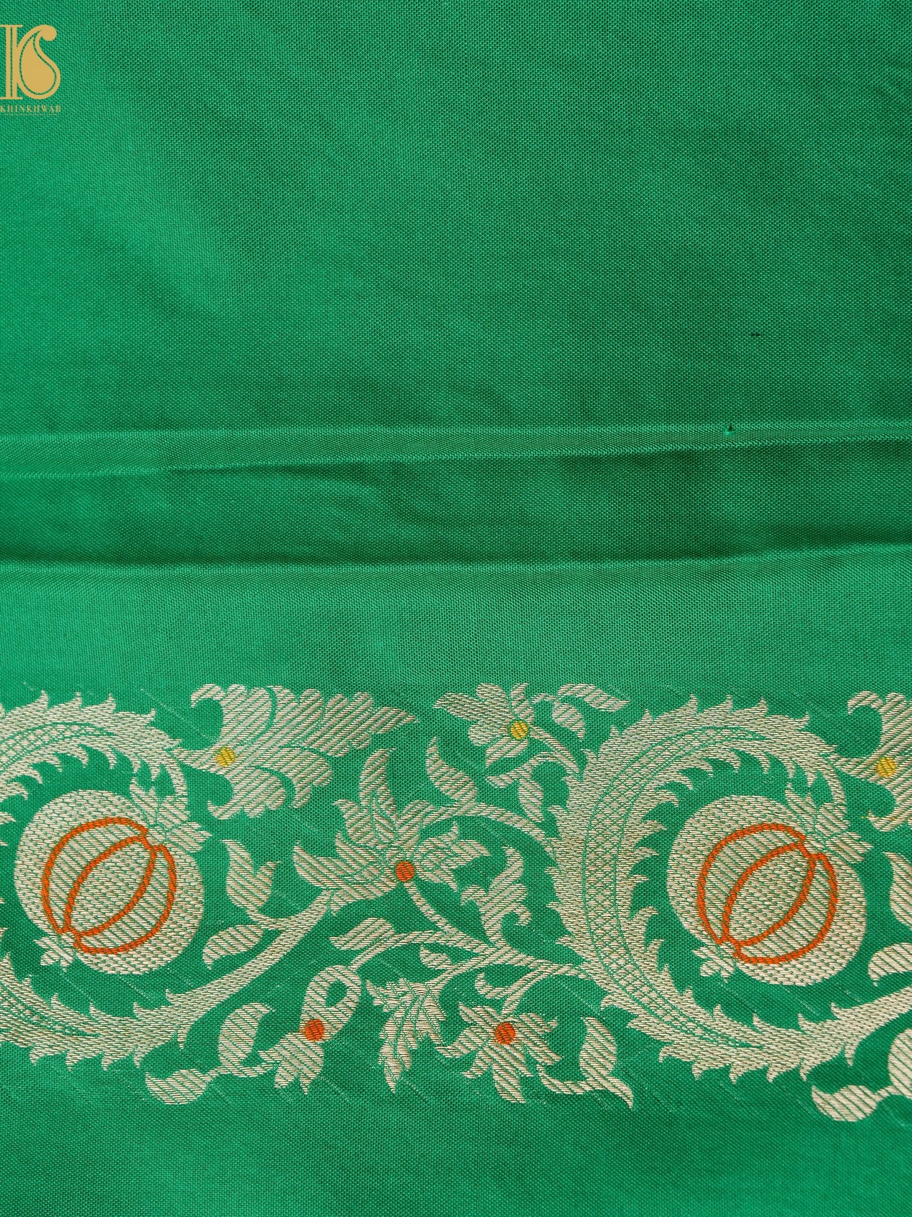 Handloom Banarasi Katan Silk Mor Pankh Saree