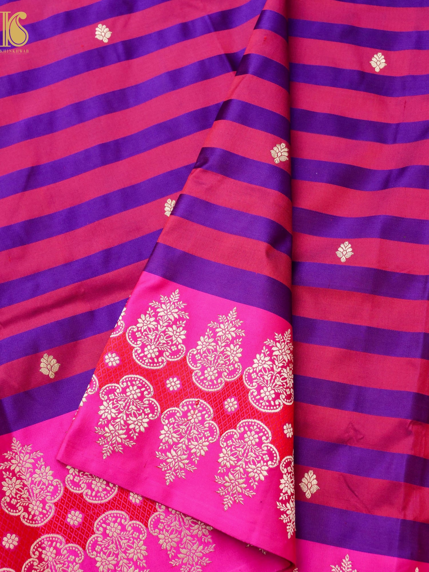 Handwoven Pure Sateen Silk Kadwa Banarasi Saree