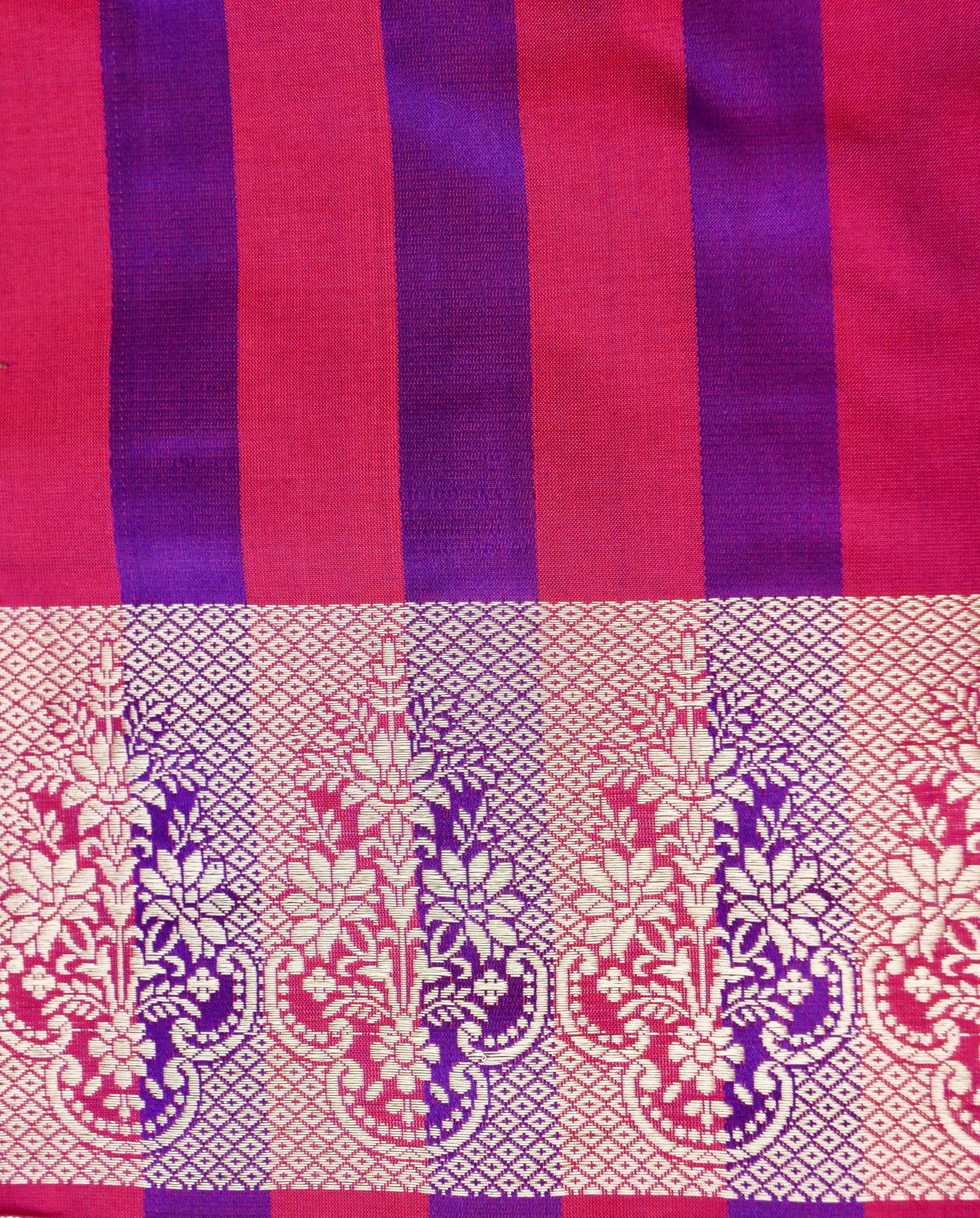 Handwoven Pure Sateen Silk Kadwa Banarasi Saree