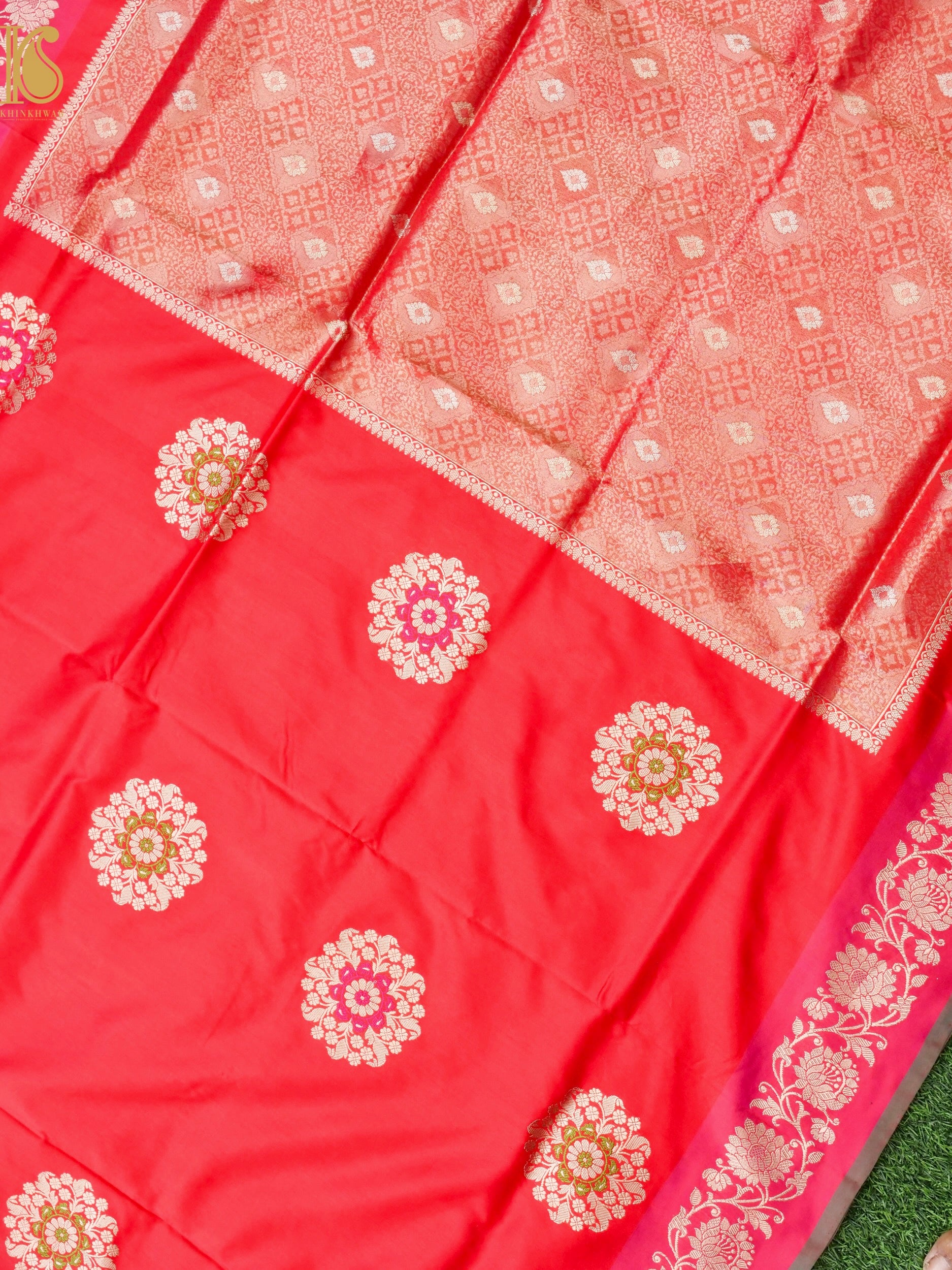 Banarasi Handloom Pure Katan Silk Kadwa Saree