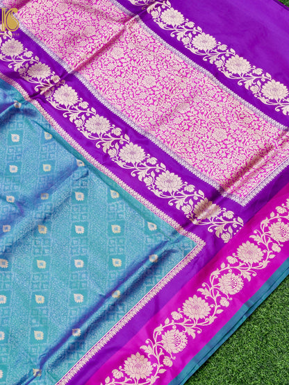 Banarasi Handloom Pure Katan Silk Kadwa Saree