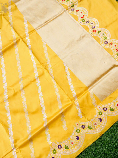 Banarasi Handloom Pure Katan Silk Kadwa Scallop Saree