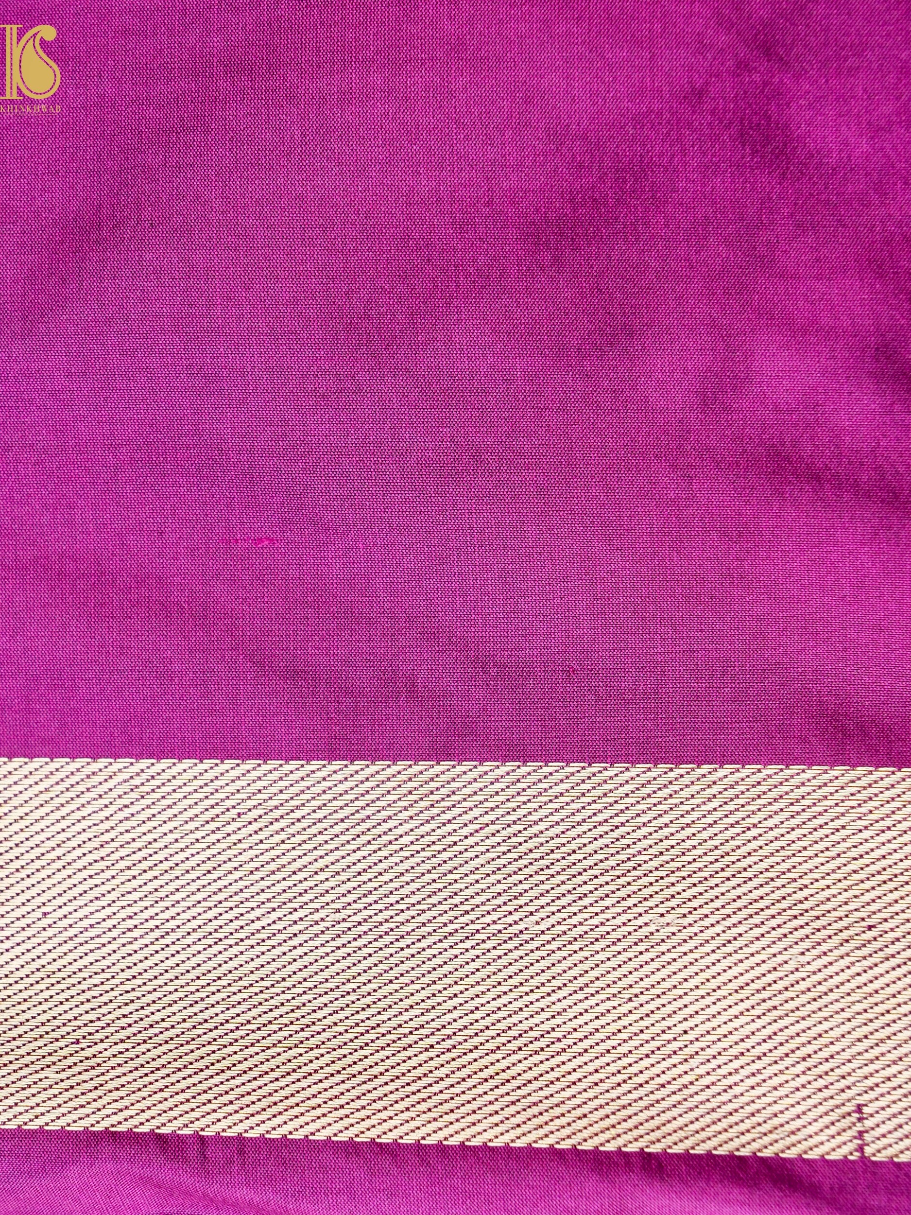 Banarasi Handloom Pure Katan Silk Kadwa Scallop Saree