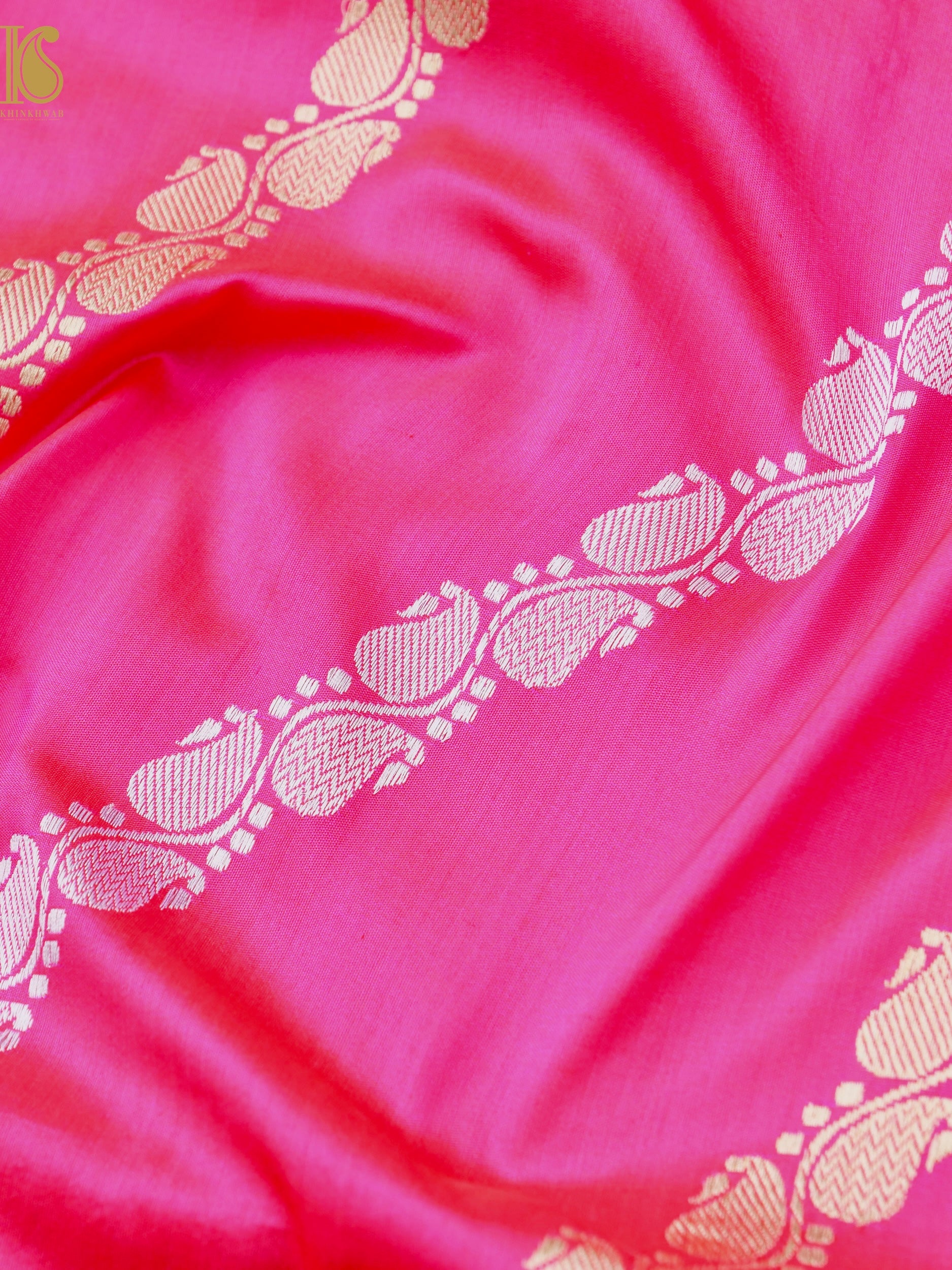 Banarasi Handloom Pure Katan Silk Kadwa Scallop Saree