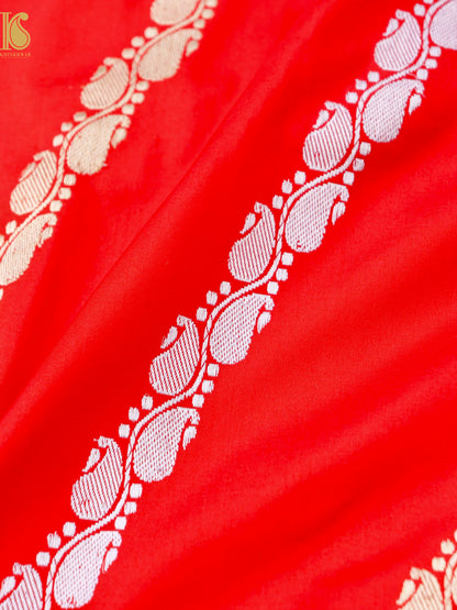 Banarasi Handloom Pure Katan Silk Kadwa Scallop Saree