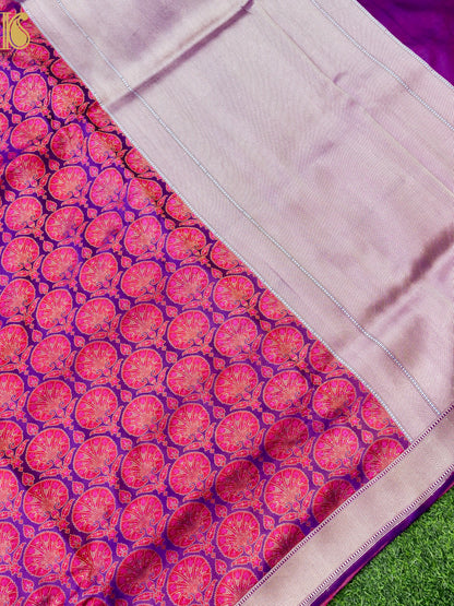 Handwoven Pure Sateen Silk Kadwa Banarasi Saree