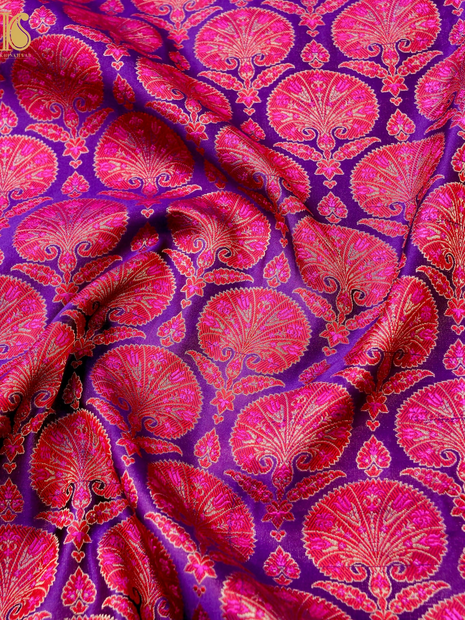 Handwoven Pure Sateen Silk Kadwa Banarasi Saree