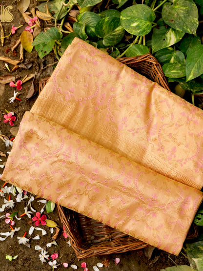 Handloom Banarasi Katan Silk Zari Vasket Saree