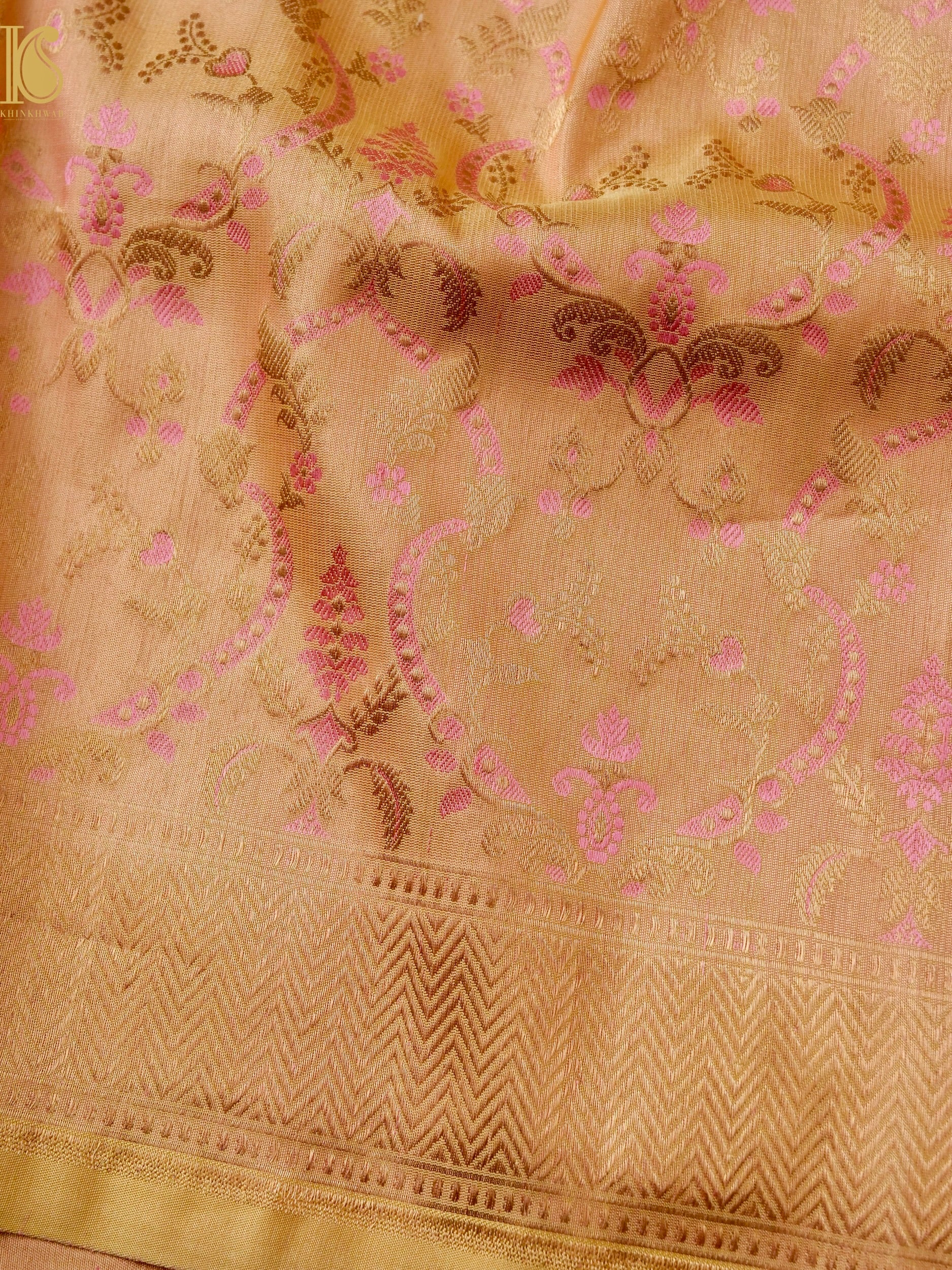 Handloom Banarasi Katan Silk Zari Vasket Saree