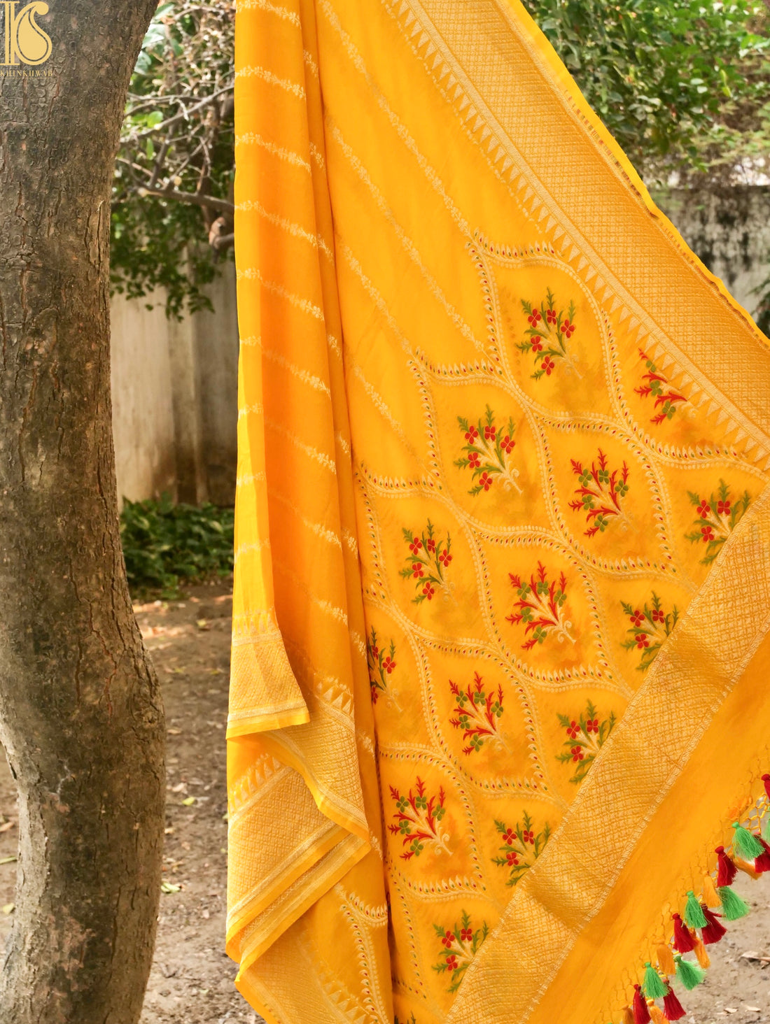 Banarasi Georgette Dupatta with Meenakari