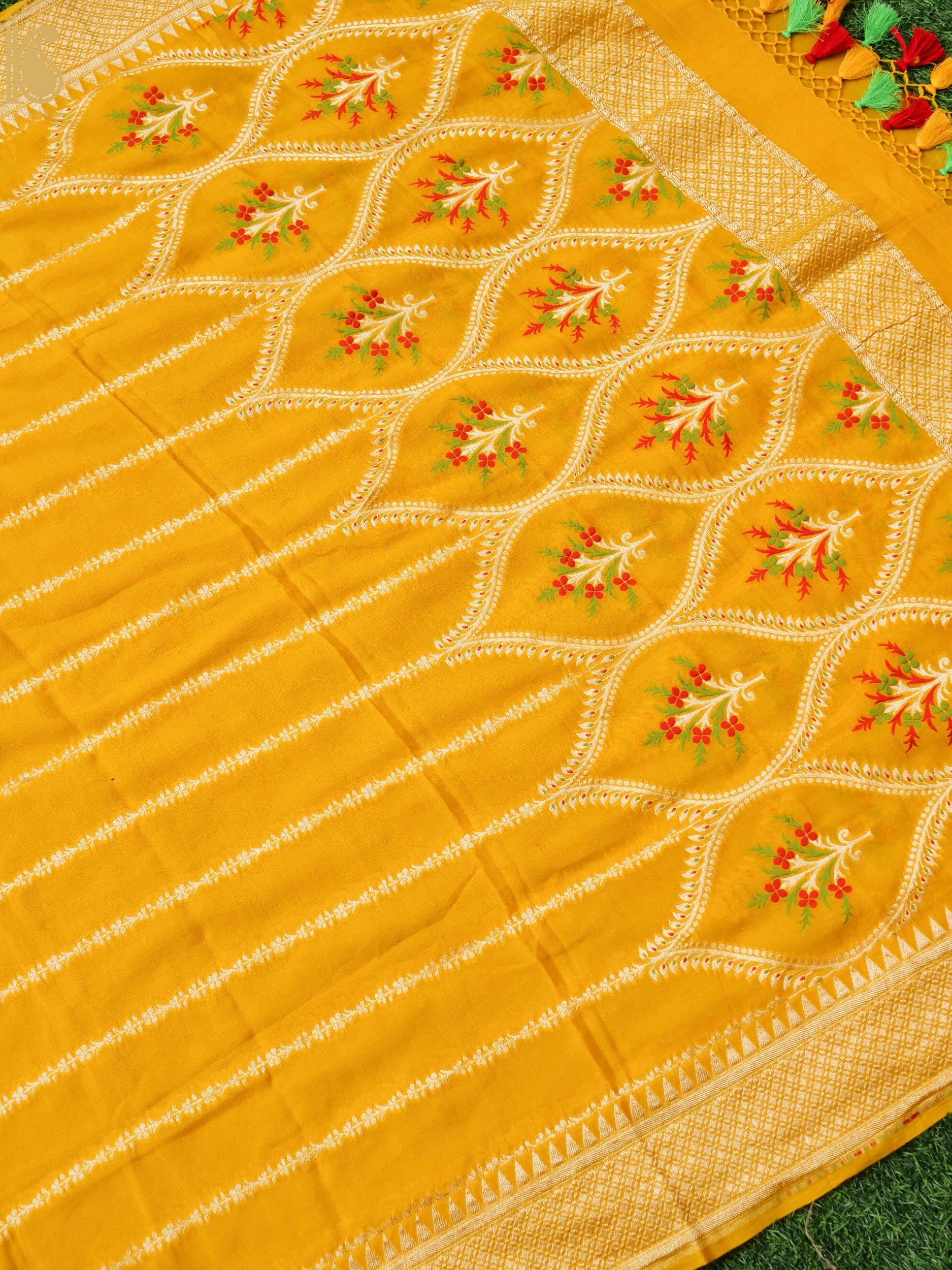 Banarasi Georgette Dupatta with Meenakari