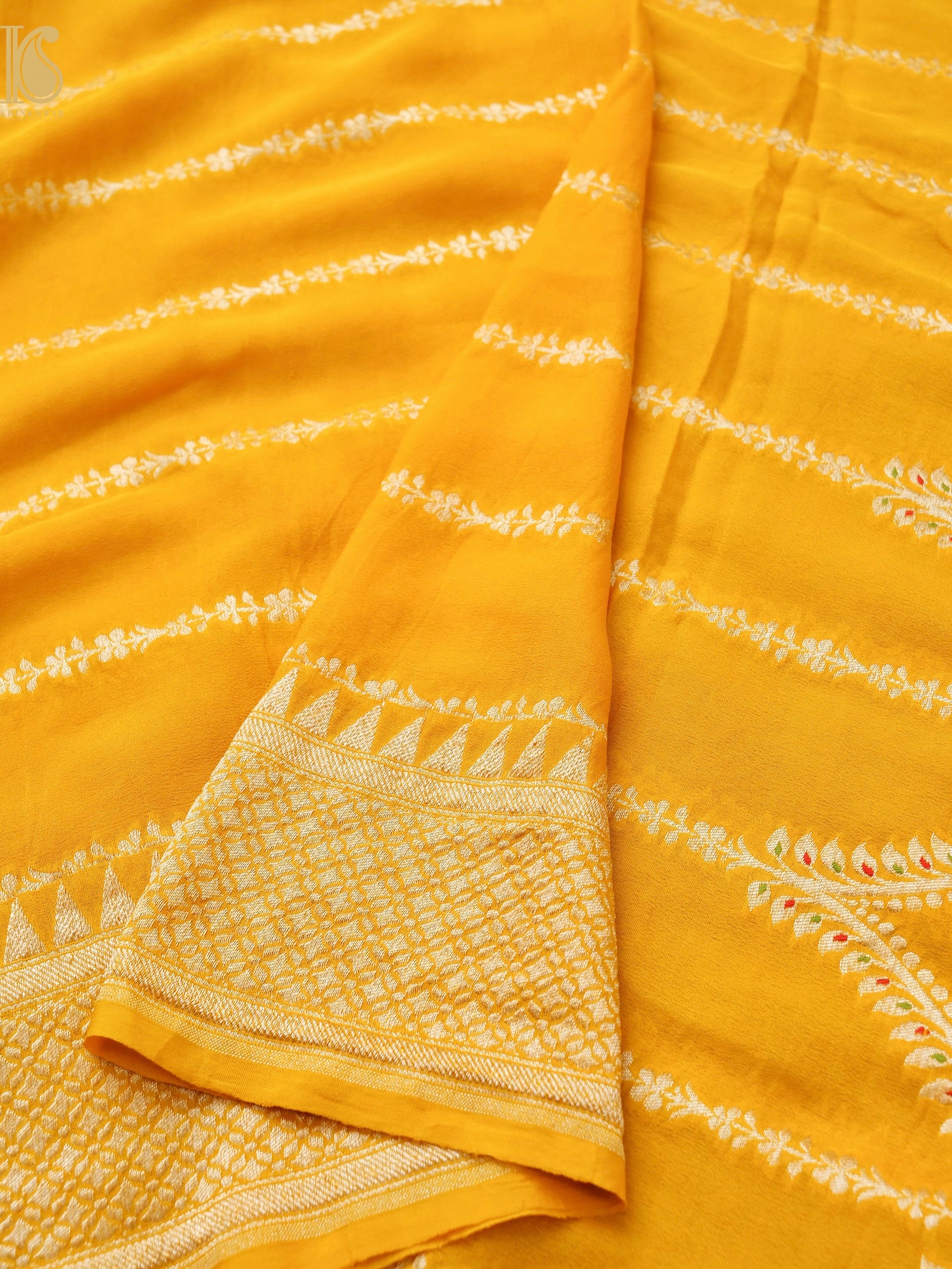 Banarasi Georgette Dupatta with Meenakari