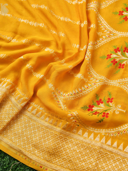 Banarasi Georgette Dupatta with Meenakari