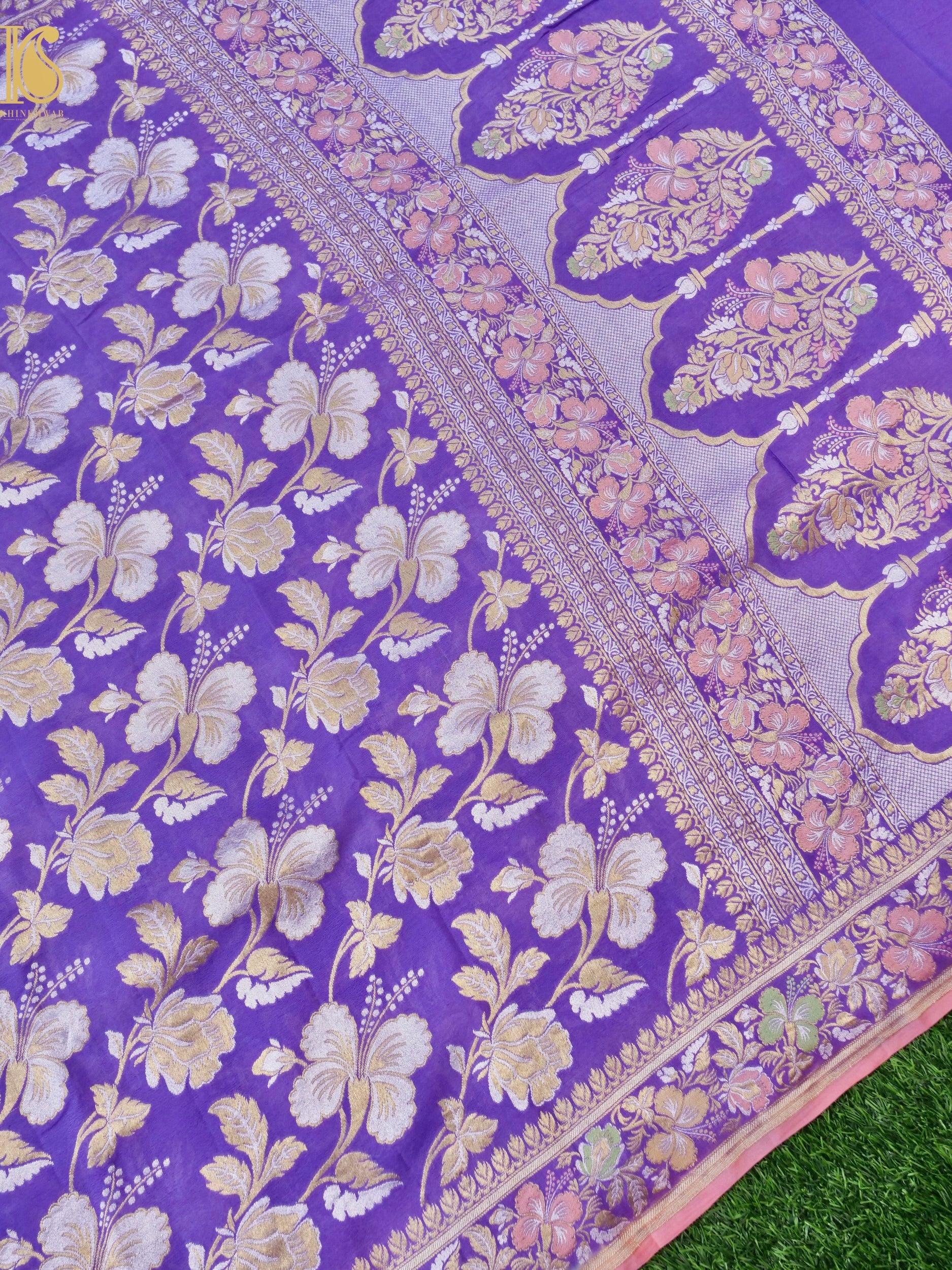 Georgette Banarasi Dahlia Dupatta