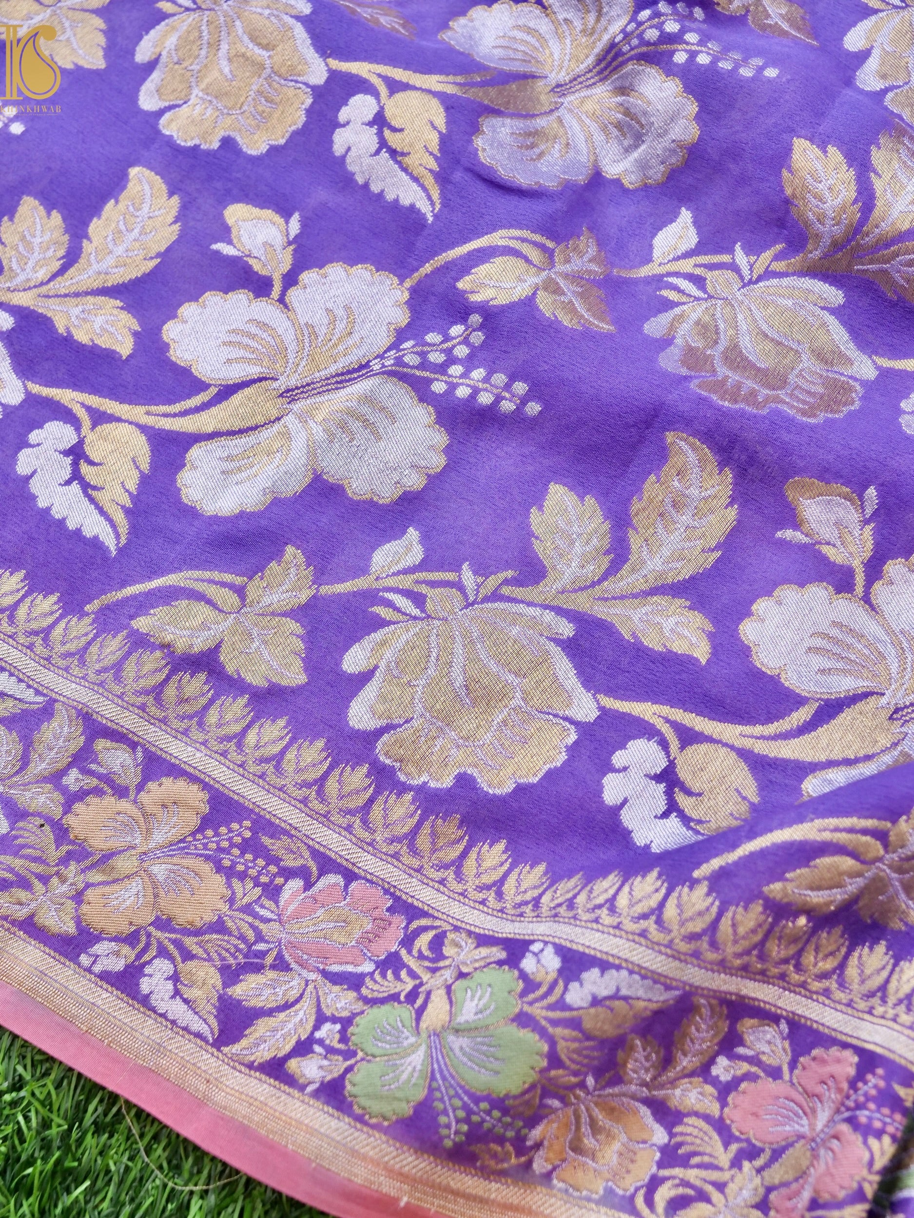 Georgette Banarasi Dahlia Dupatta