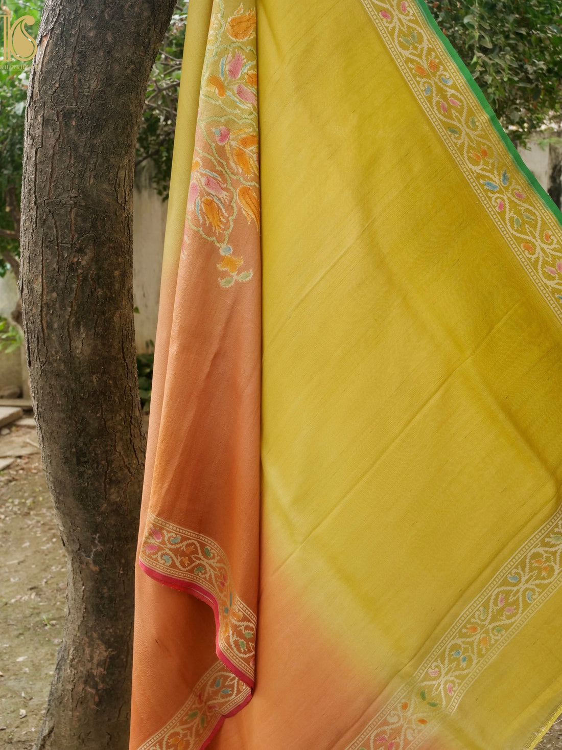 Pure Tussar Georgette Handloom Banarasi Turkish Dupatta