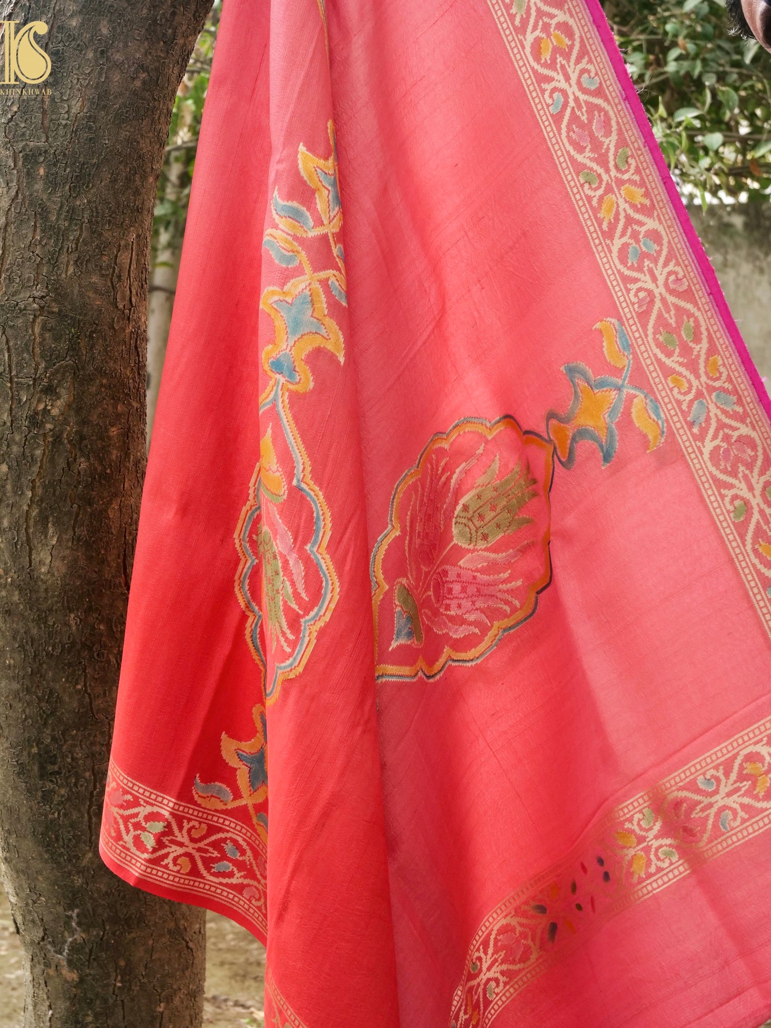 Pure Tussar Georgette Handloom Banarasi Turkish Dupatta